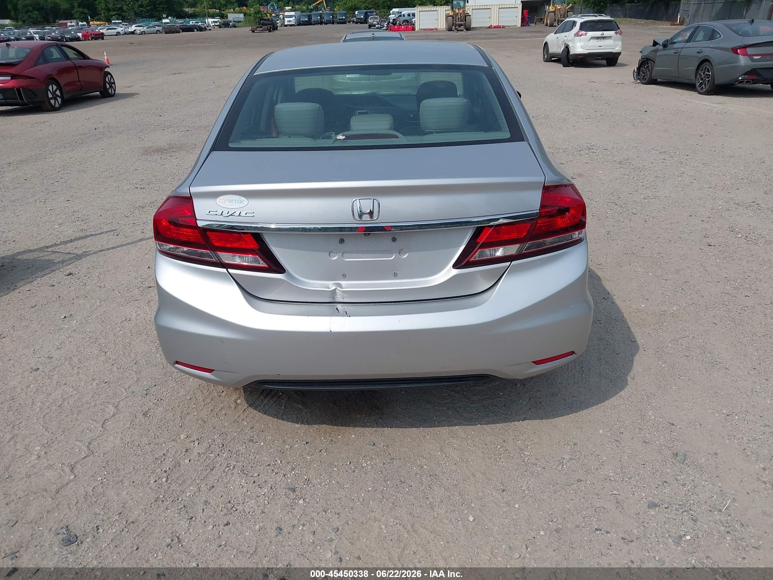 2014 Honda Civic Lx Silver vin: 19XFB2F58EE213960