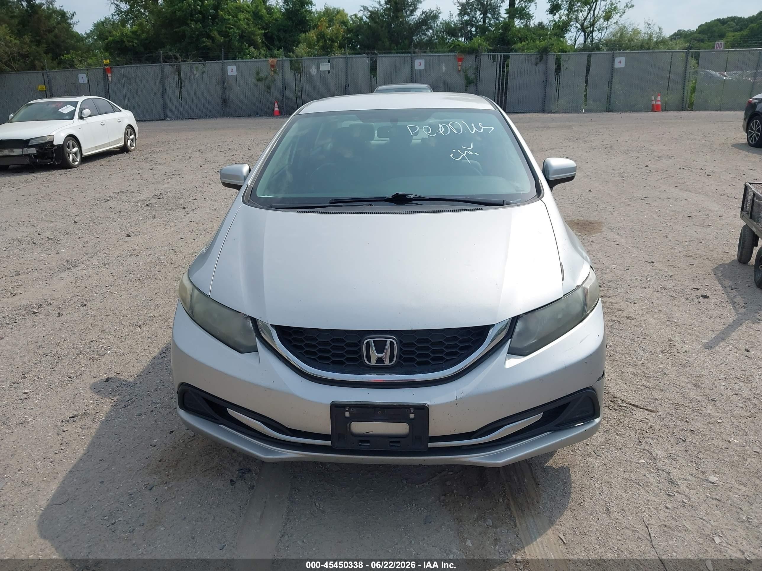 2014 Honda Civic Lx Silver vin: 19XFB2F58EE213960