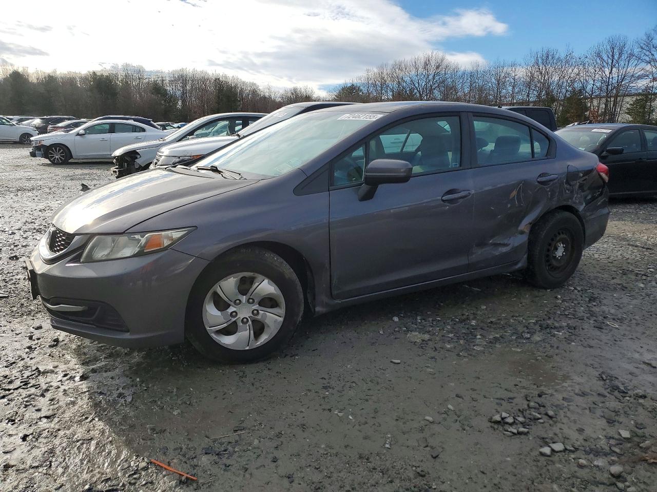 2014 Honda Civic Lx Gray vin: 19XFB2F58EE218253