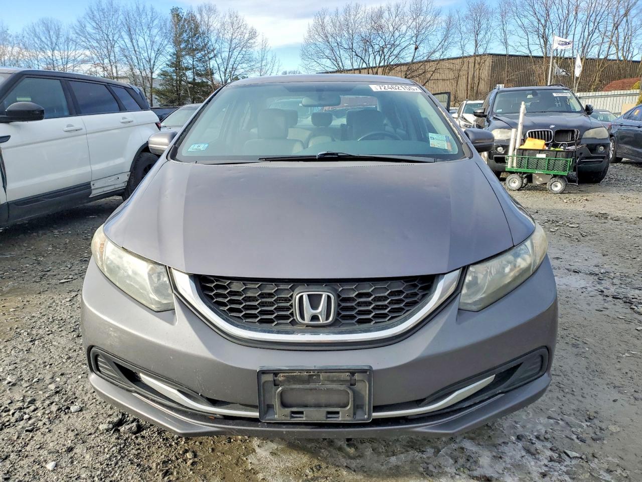 2014 Honda Civic Lx Gray vin: 19XFB2F58EE218253