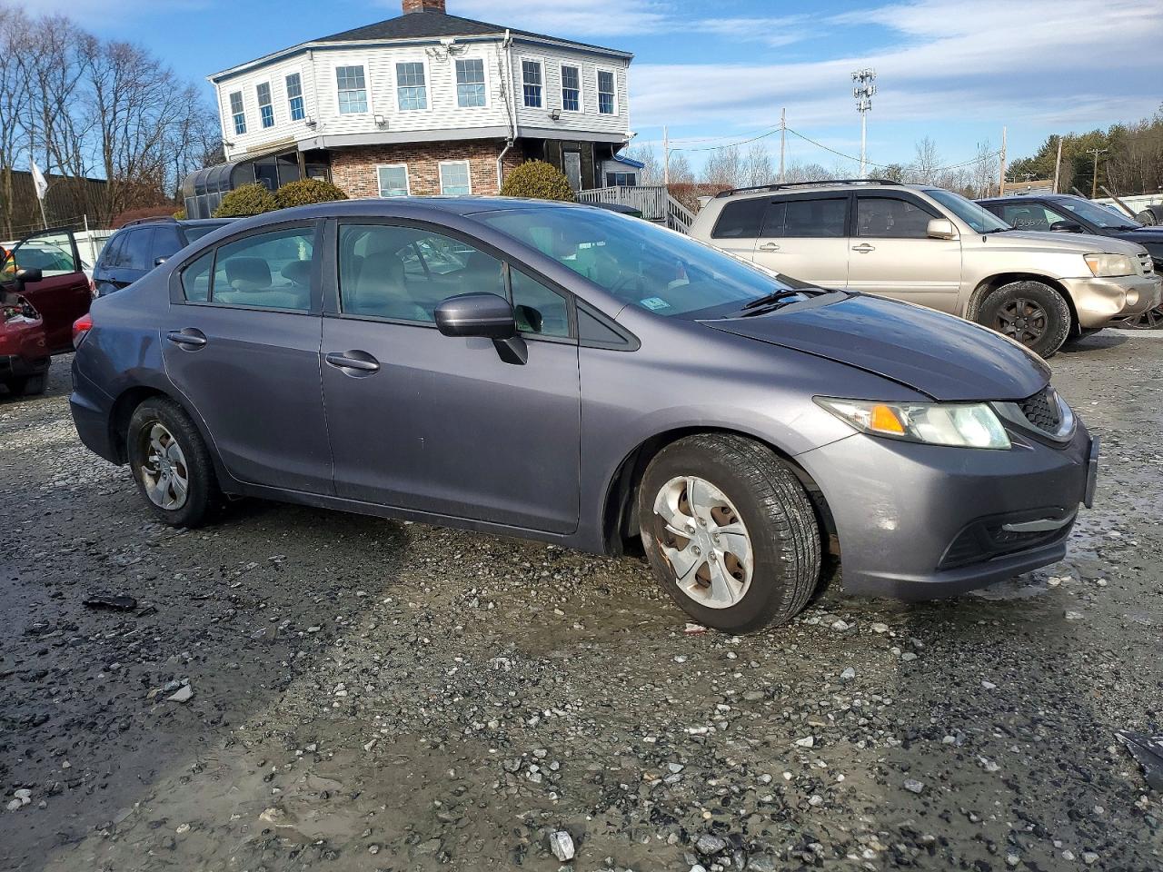 2014 Honda Civic Lx Gray vin: 19XFB2F58EE218253