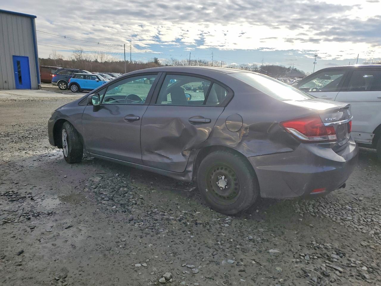 2014 Honda Civic Lx Gray vin: 19XFB2F58EE218253