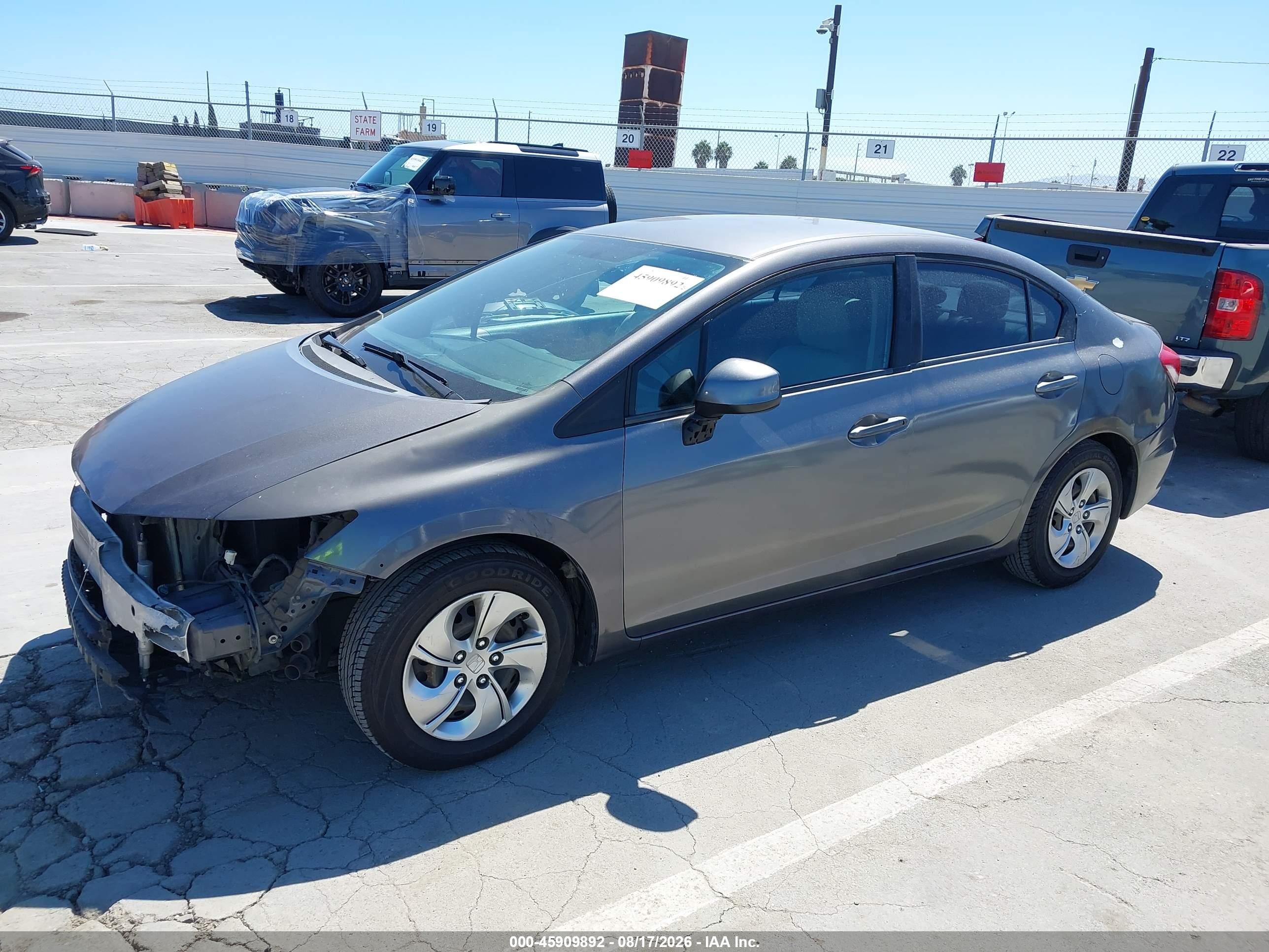 2014 Honda Civic Lx Серый vin: 19XFB2F58EE222755