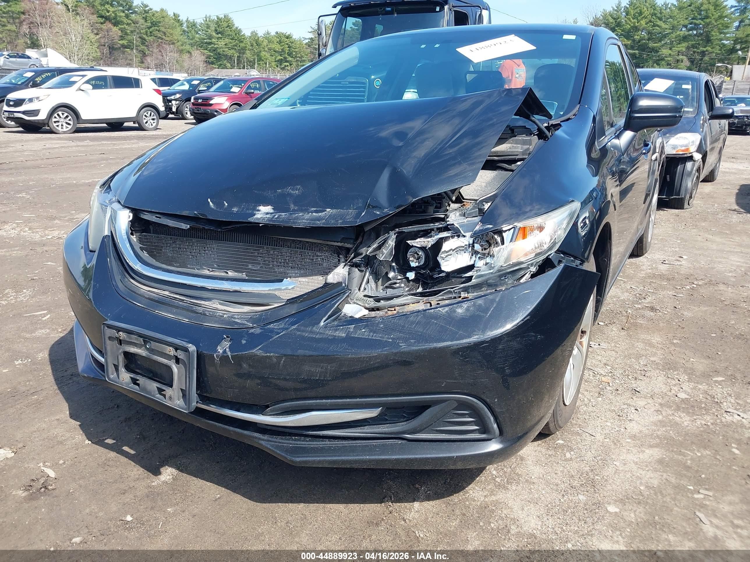 2014 Honda Civic Lx Black vin: 19XFB2F58EE225414