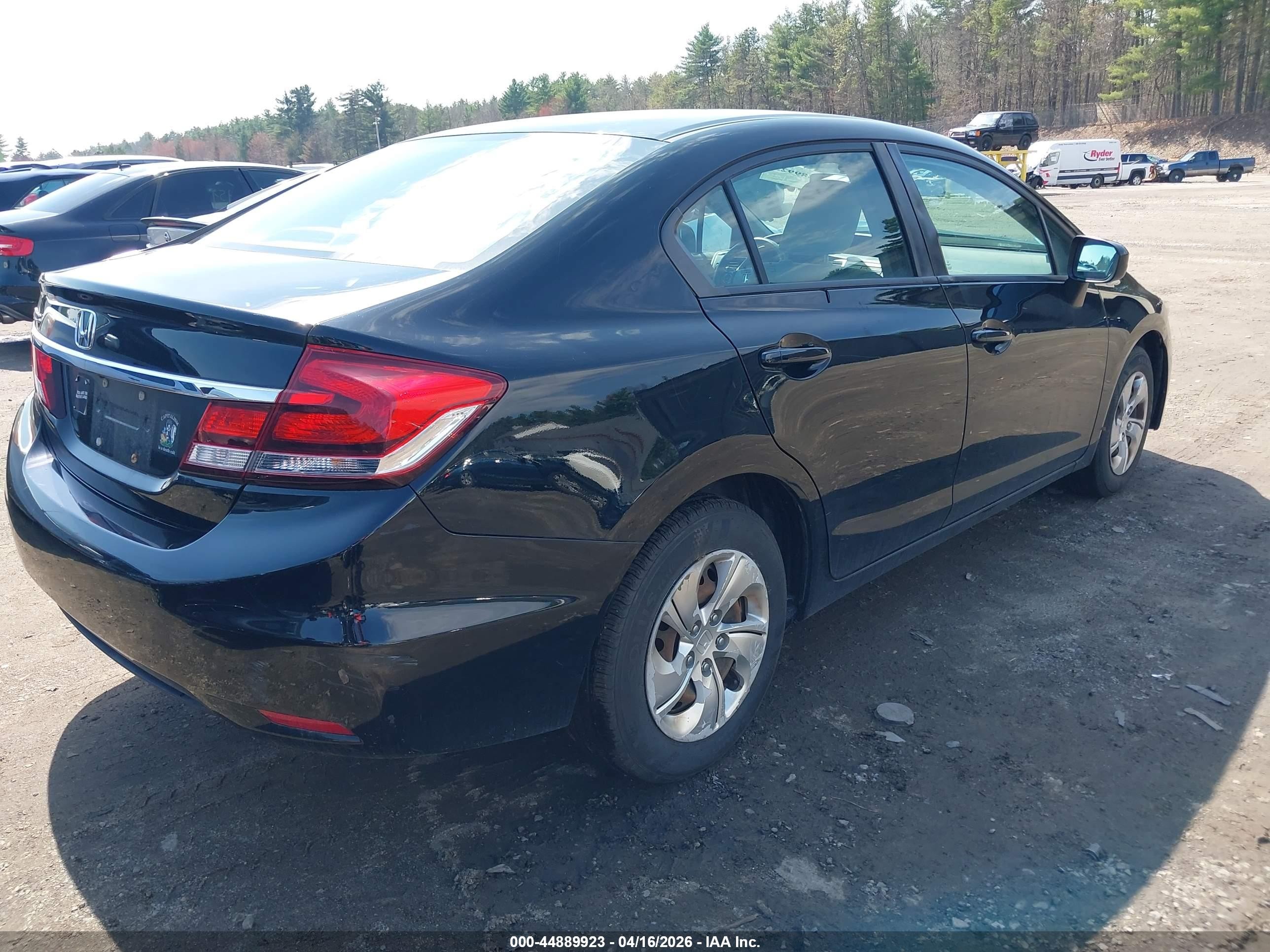 2014 Honda Civic Lx Black vin: 19XFB2F58EE225414
