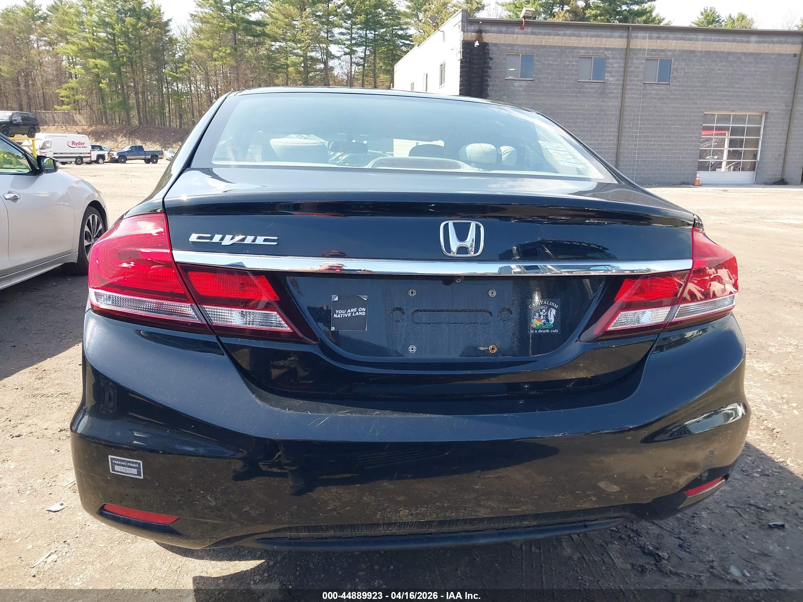 2014 Honda Civic Lx Black vin: 19XFB2F58EE225414