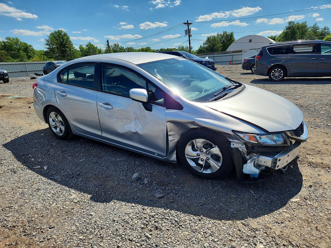 2014 Honda Civic Lx Silver vin: 19XFB2F58EE227969