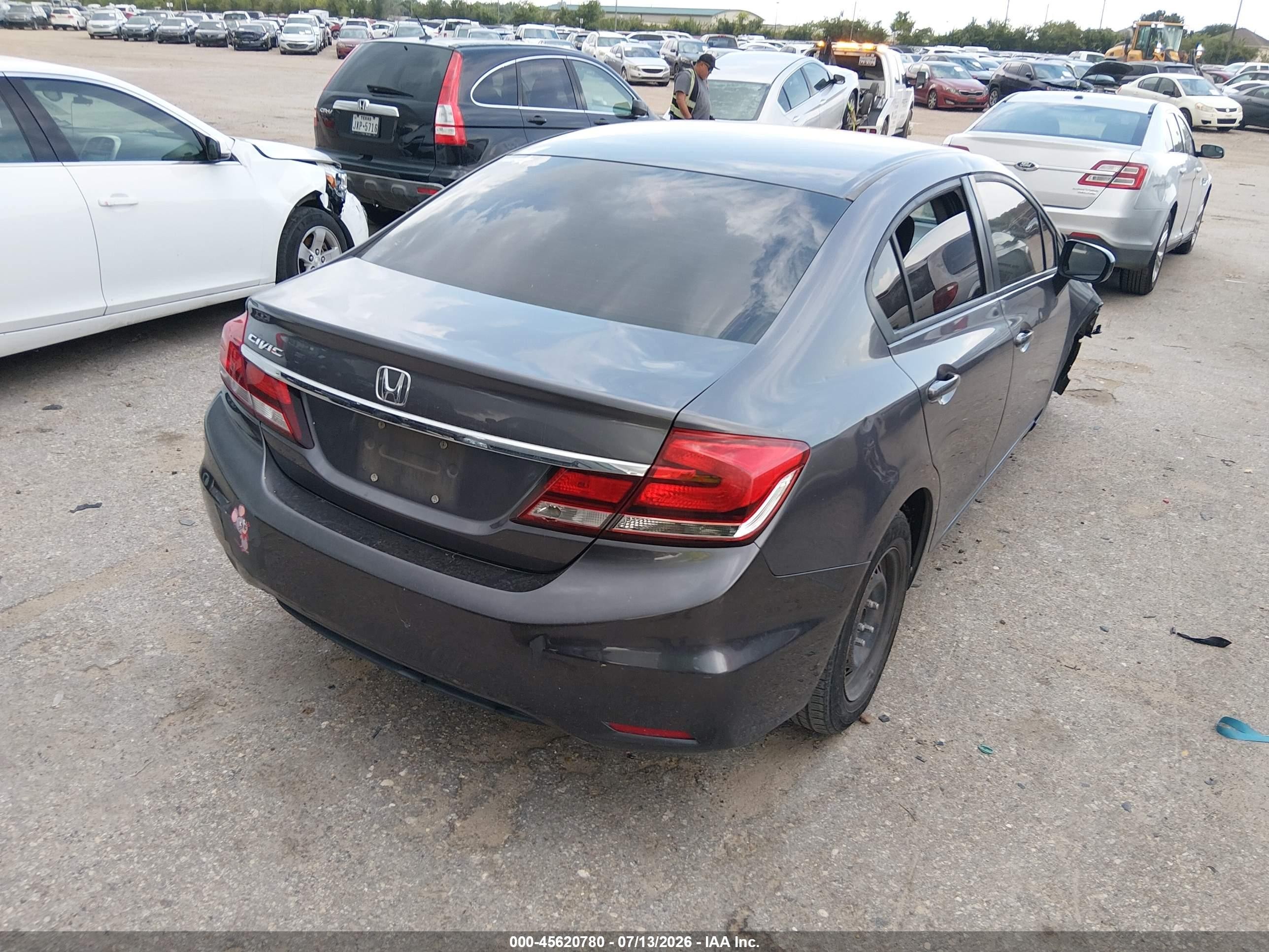 2014 Honda Civic Lx Серый vin: 19XFB2F58EE233822