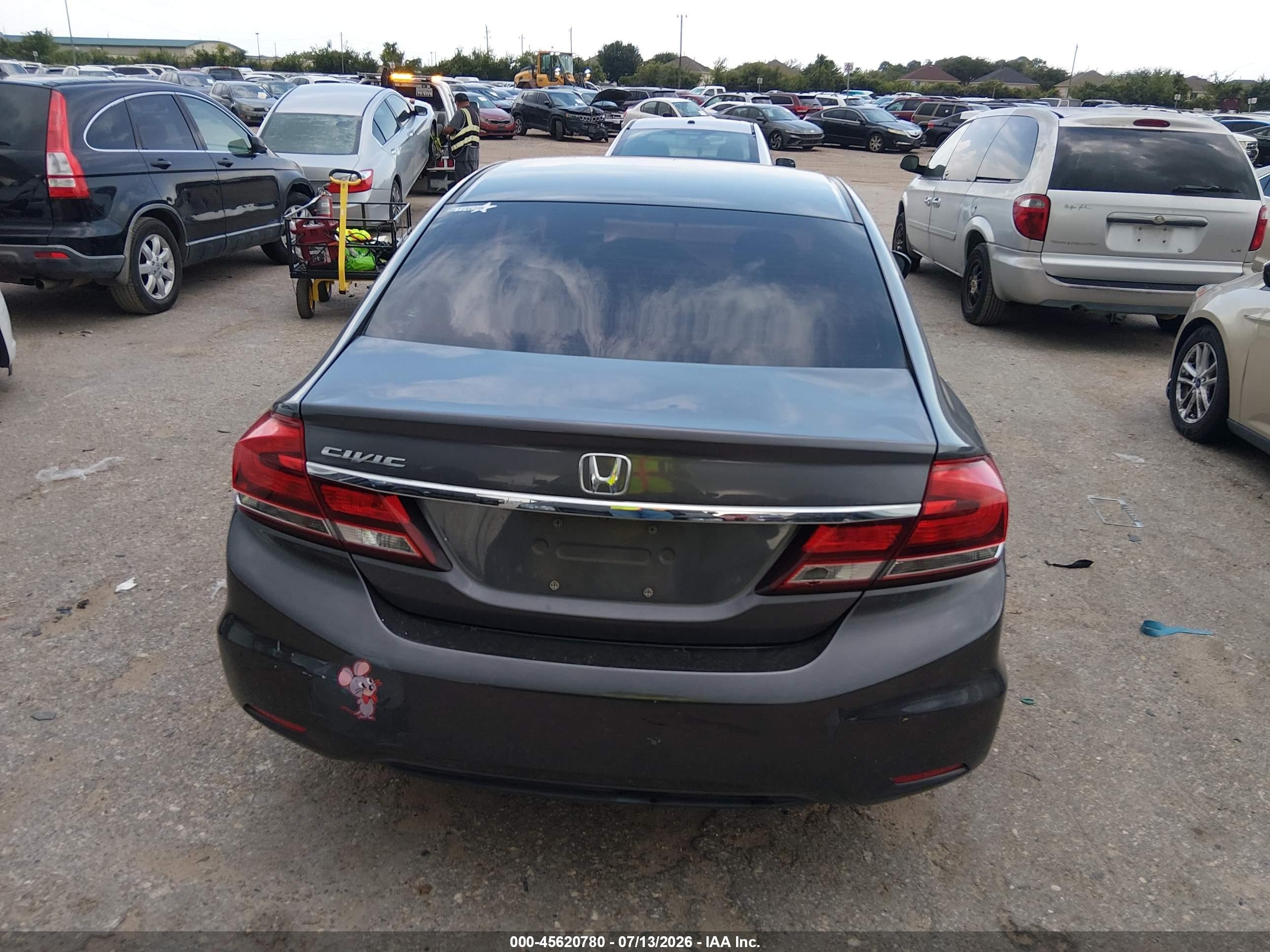 2014 Honda Civic Lx Серый vin: 19XFB2F58EE233822