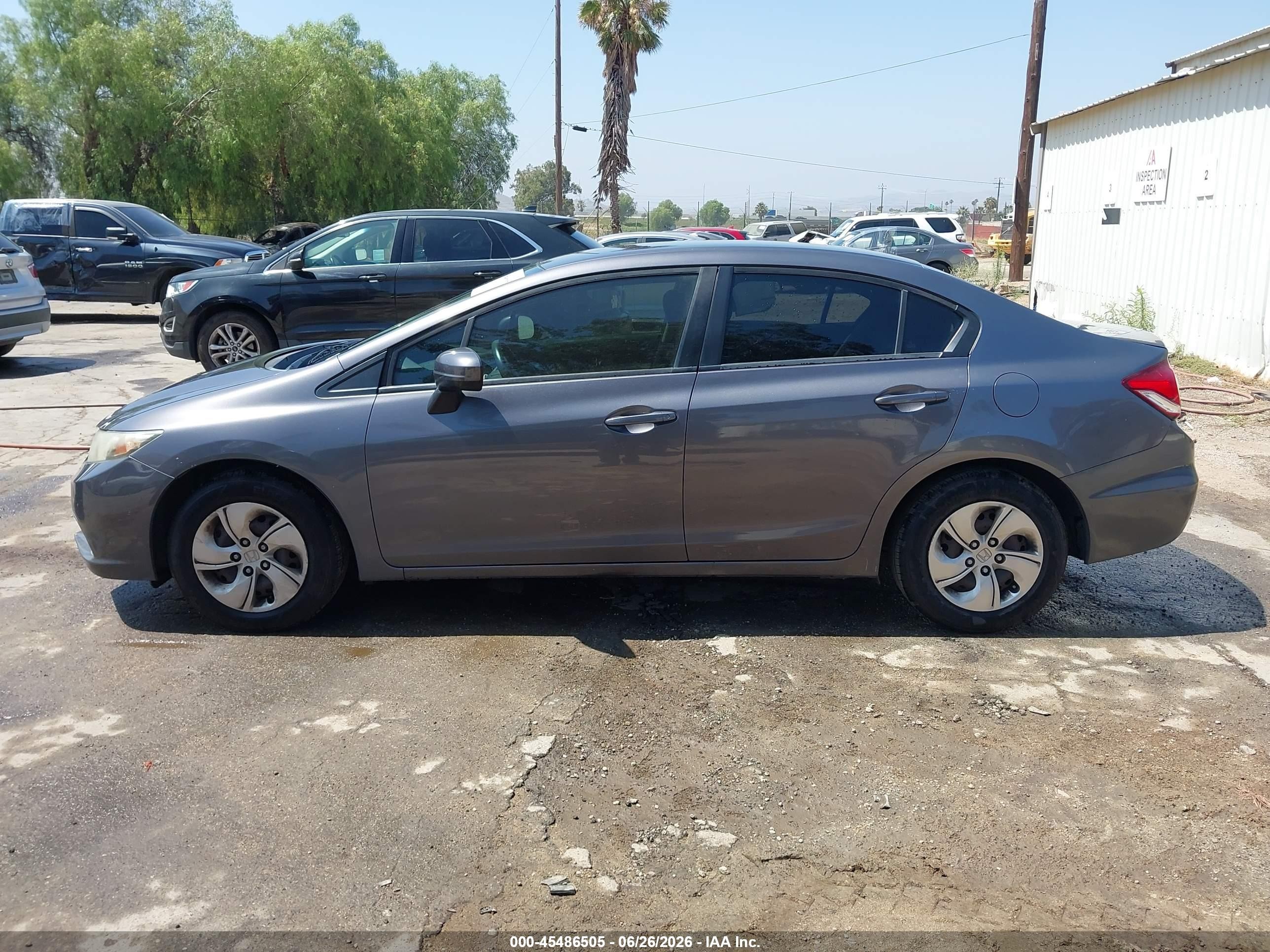 2014 Honda Civic Lx Gray vin: 19XFB2F58EE245923