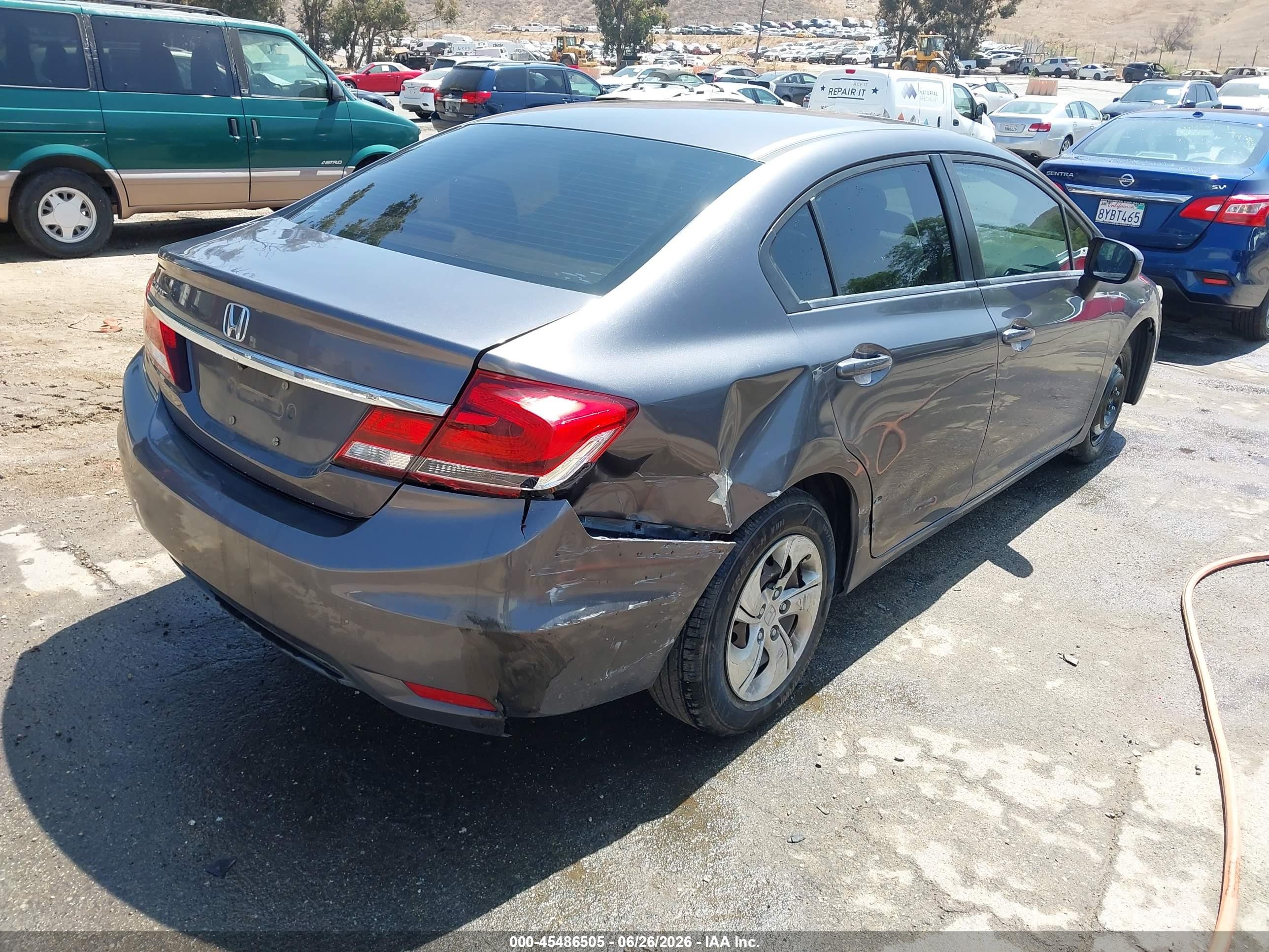2014 Honda Civic Lx Gray vin: 19XFB2F58EE245923