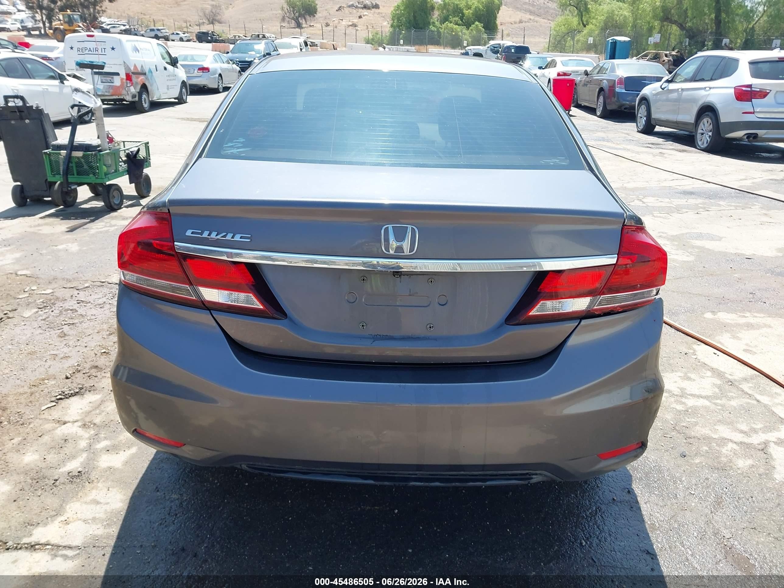 2014 Honda Civic Lx Gray vin: 19XFB2F58EE245923
