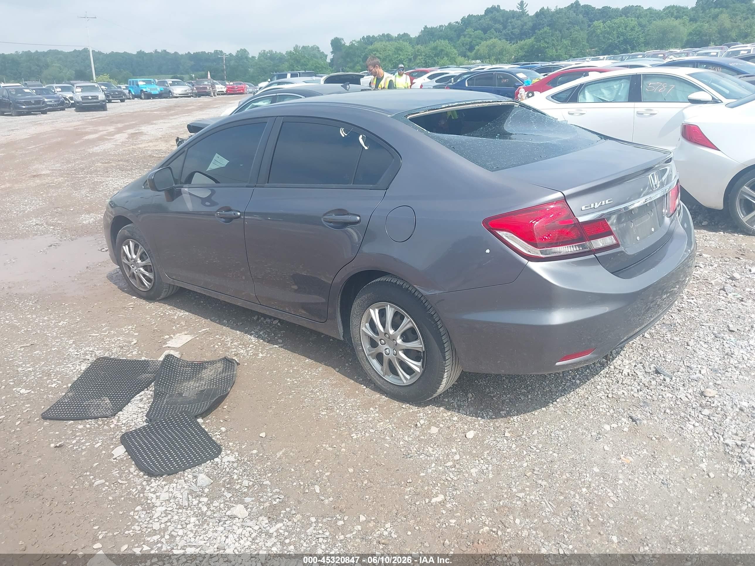 2014 Honda Civic Lx Gray vin: 19XFB2F58EE251687