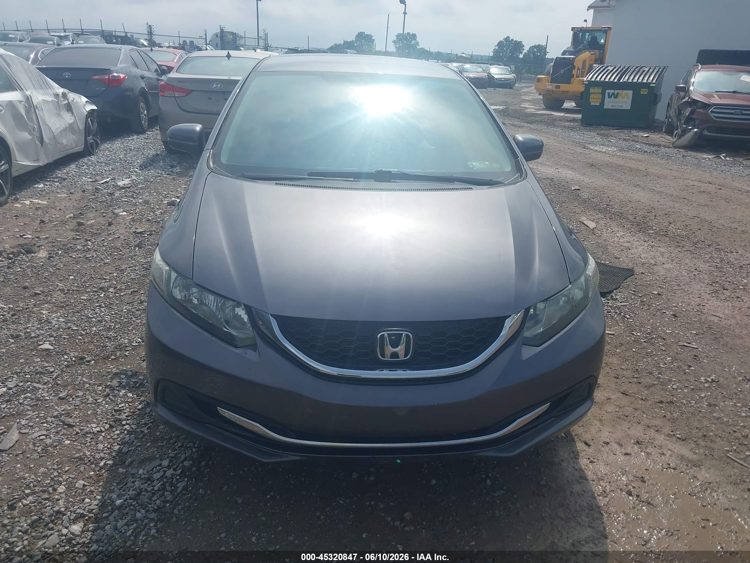2014 Honda Civic Lx Gray vin: 19XFB2F58EE251687