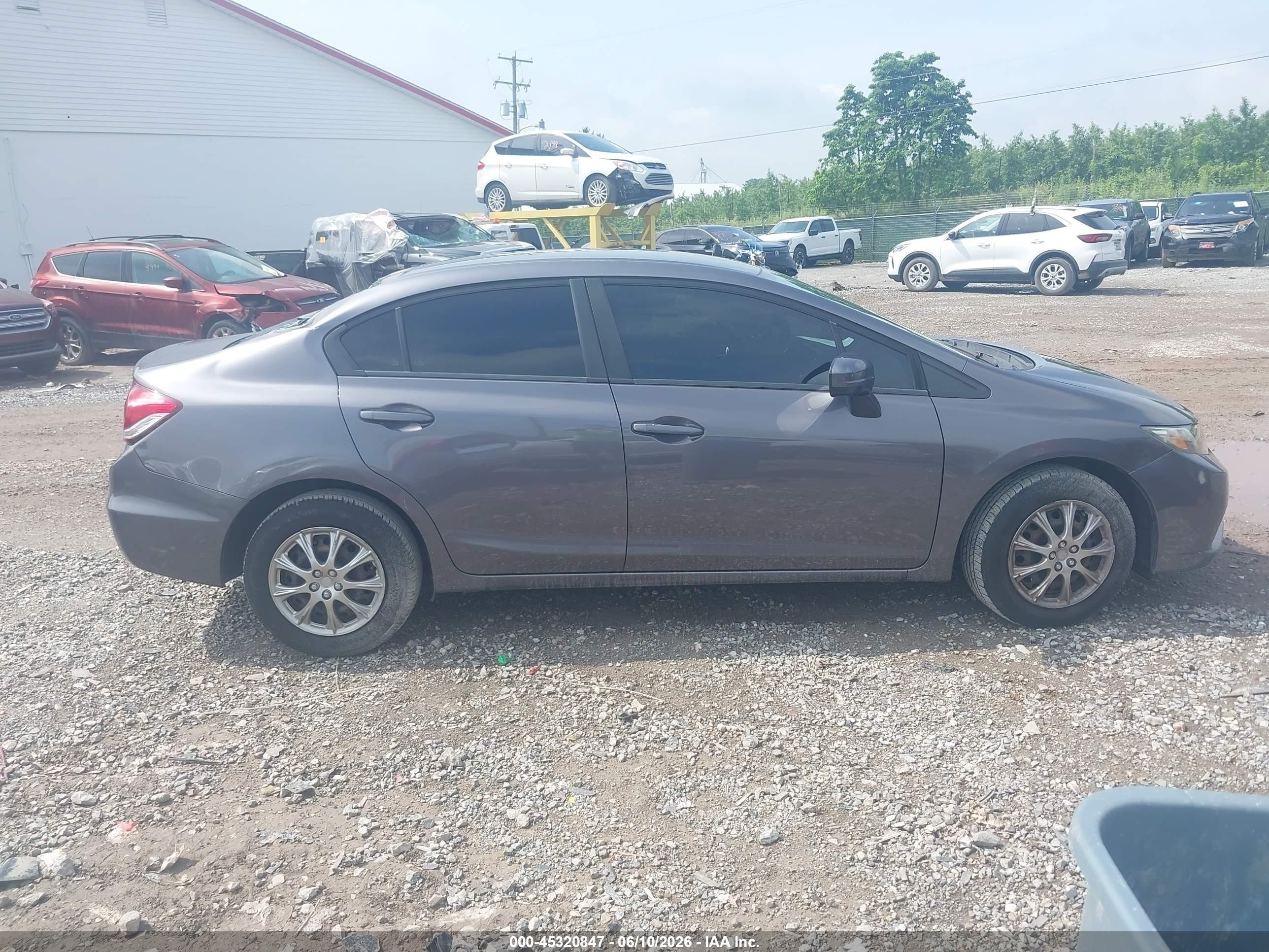 2014 Honda Civic Lx Gray vin: 19XFB2F58EE251687