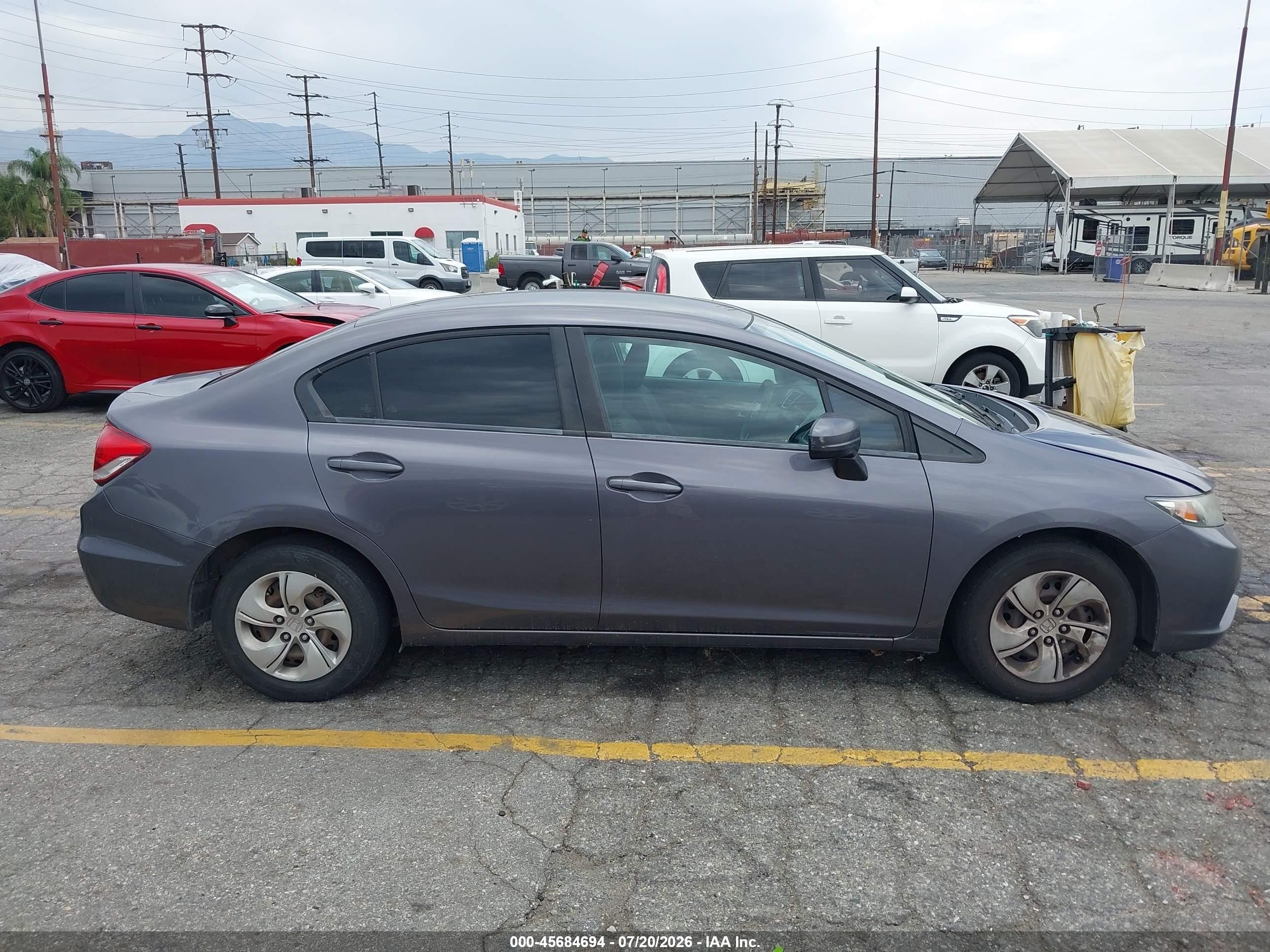 2014 Honda Civic Lx Gray vin: 19XFB2F58EE252967