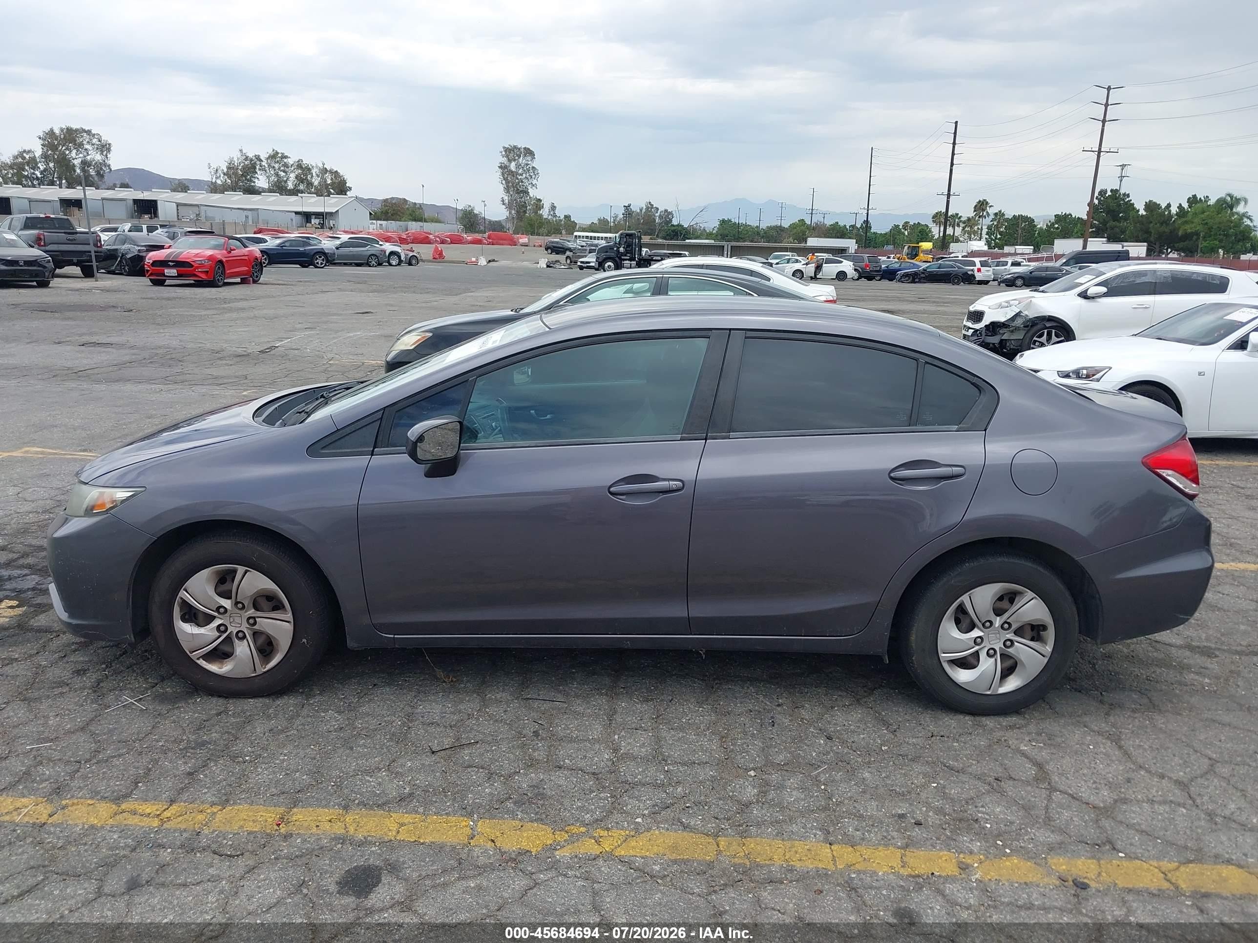 2014 Honda Civic Lx Gray vin: 19XFB2F58EE252967
