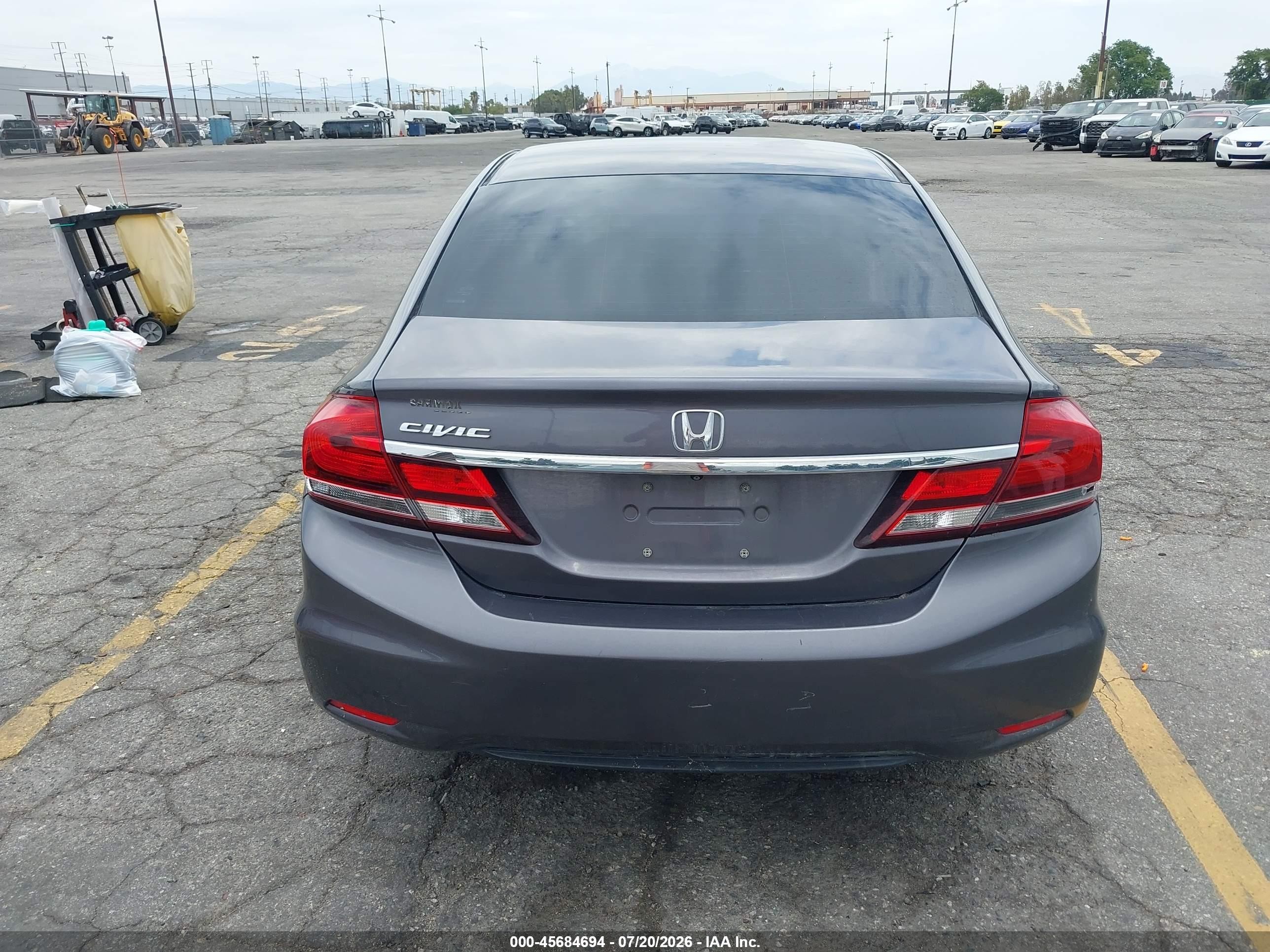 2014 Honda Civic Lx Gray vin: 19XFB2F58EE252967