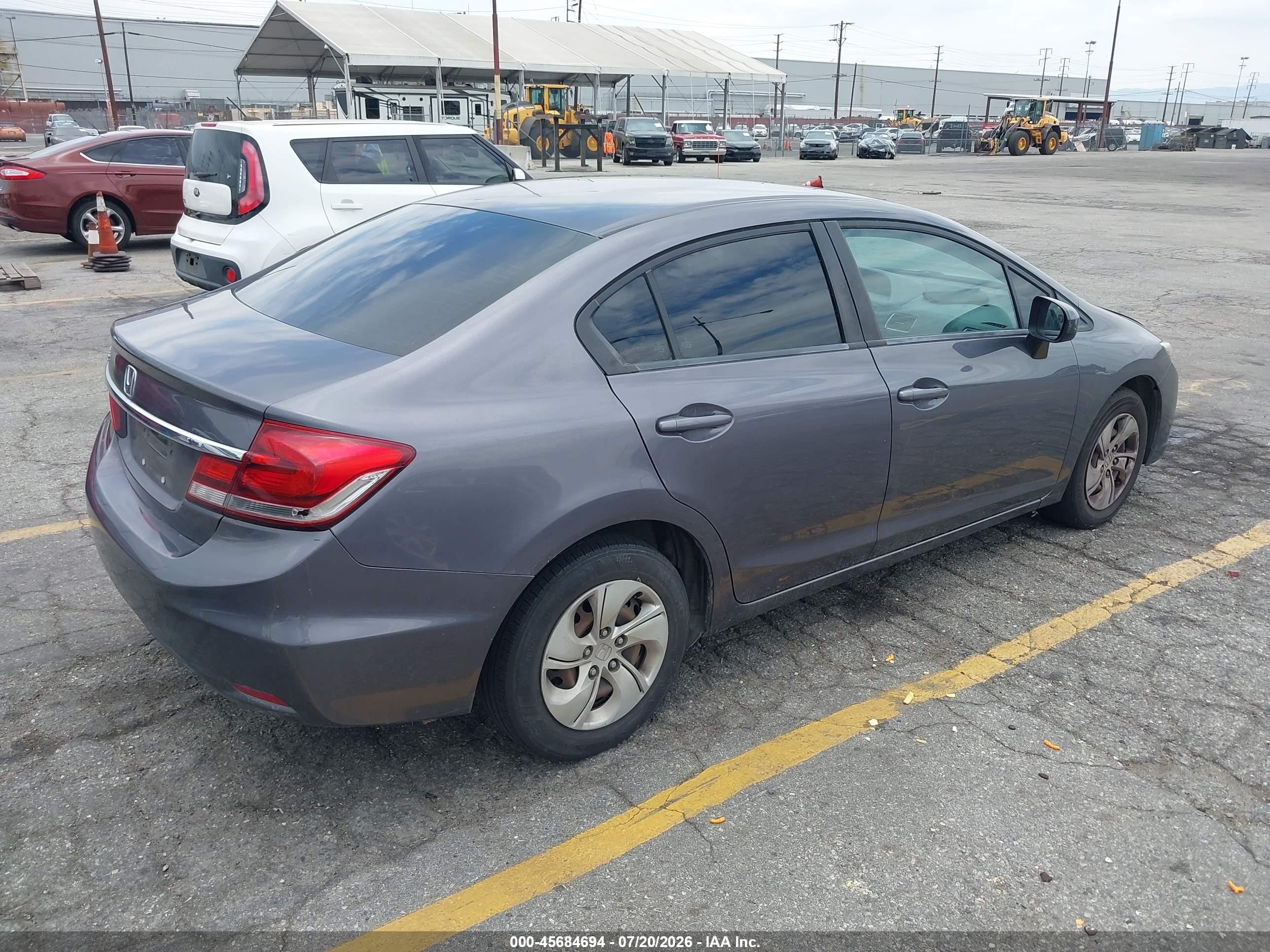 2014 Honda Civic Lx Gray vin: 19XFB2F58EE252967