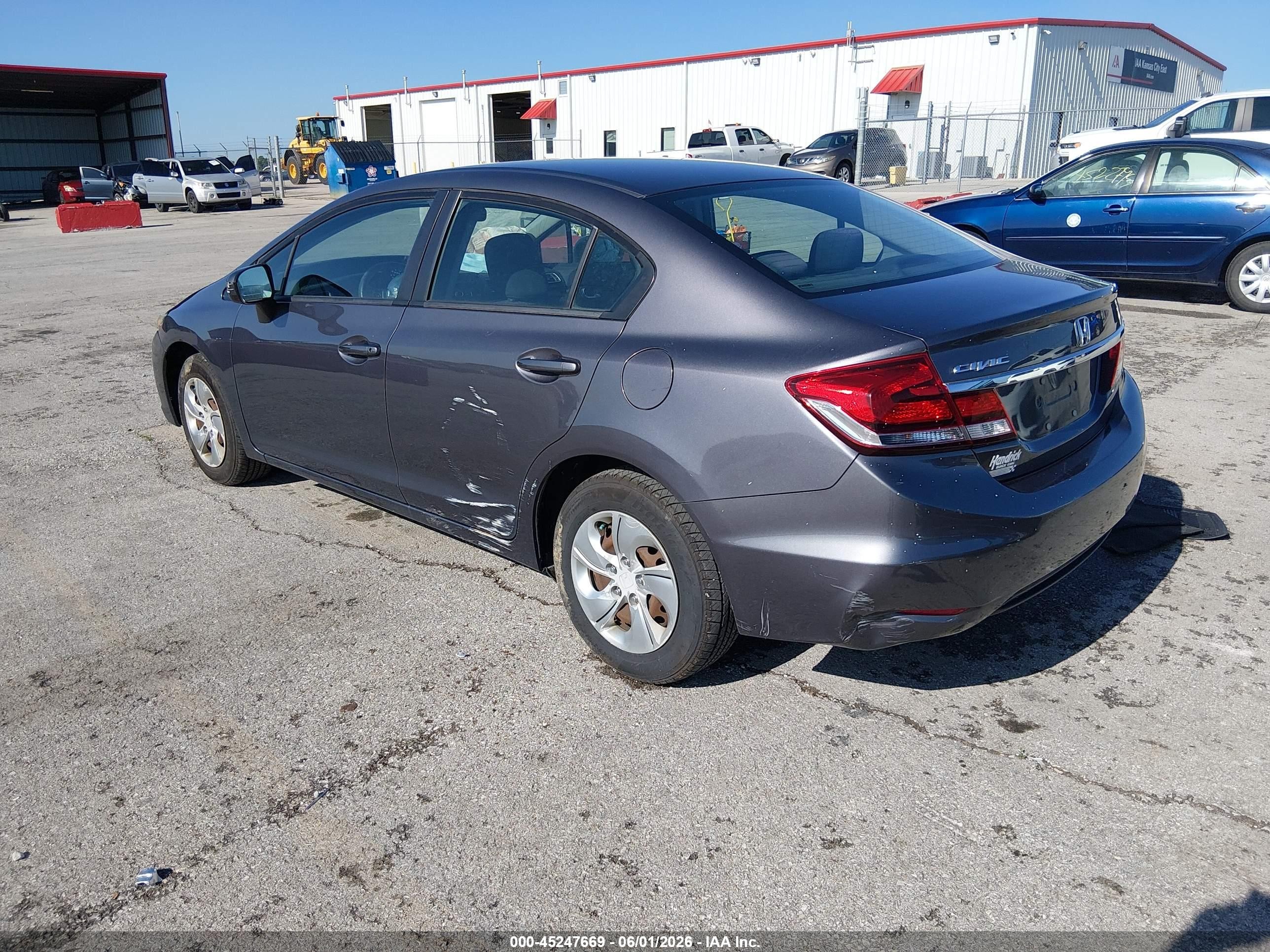 2014 Honda Civic Lx Серый vin: 19XFB2F58EE254167