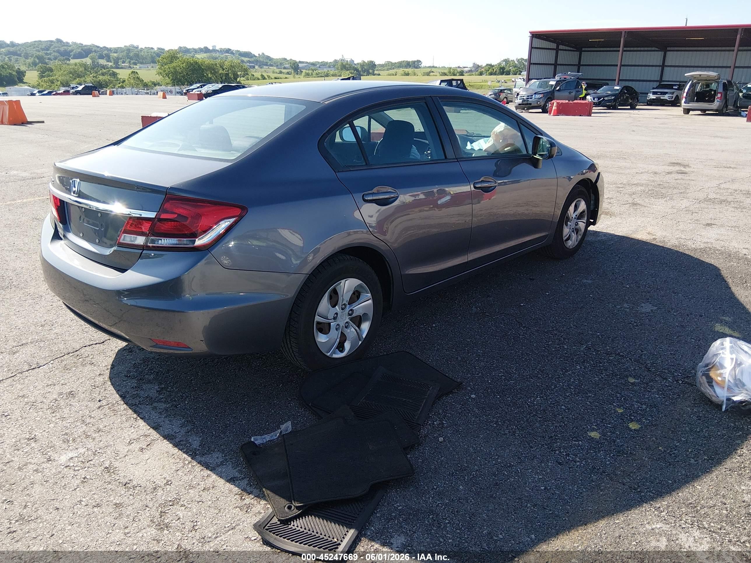 2014 Honda Civic Lx Серый vin: 19XFB2F58EE254167