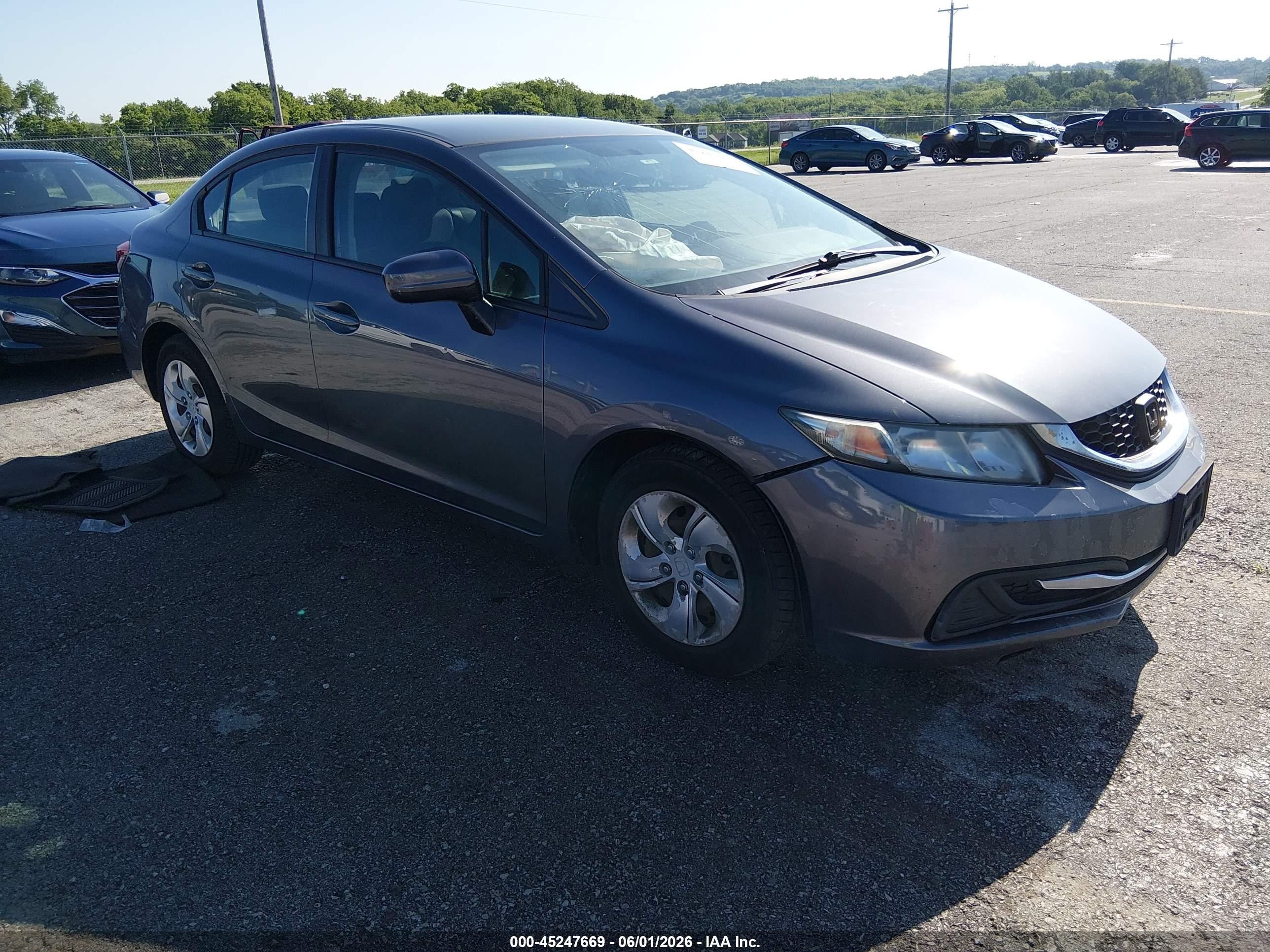 2014 Honda Civic Lx Серый vin: 19XFB2F58EE254167