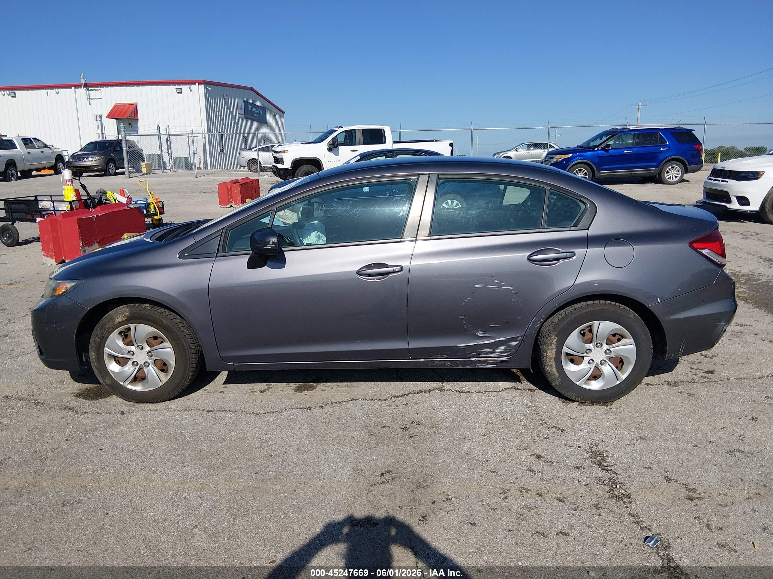 2014 Honda Civic Lx Серый vin: 19XFB2F58EE254167