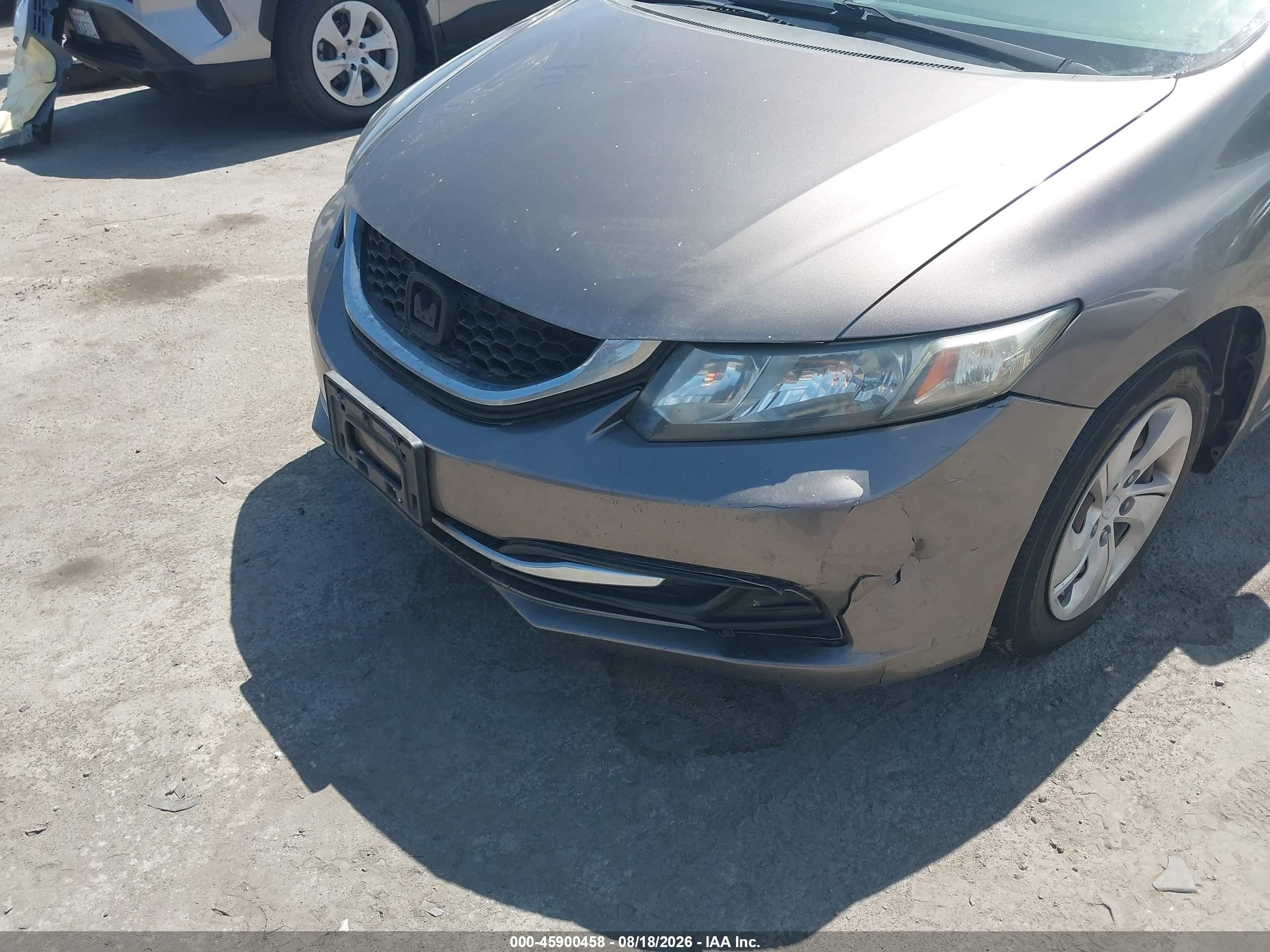 2014 Honda Civic Lx Gray vin: 19XFB2F58EE256193