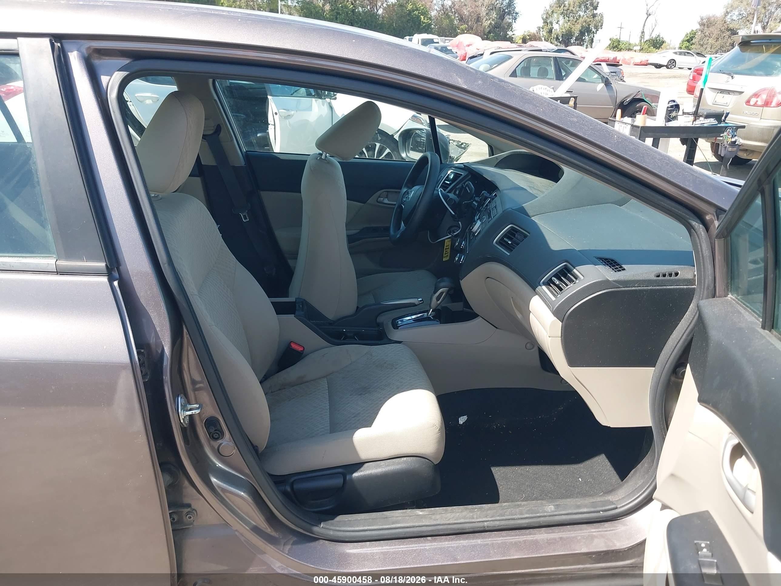 2014 Honda Civic Lx Gray vin: 19XFB2F58EE256193