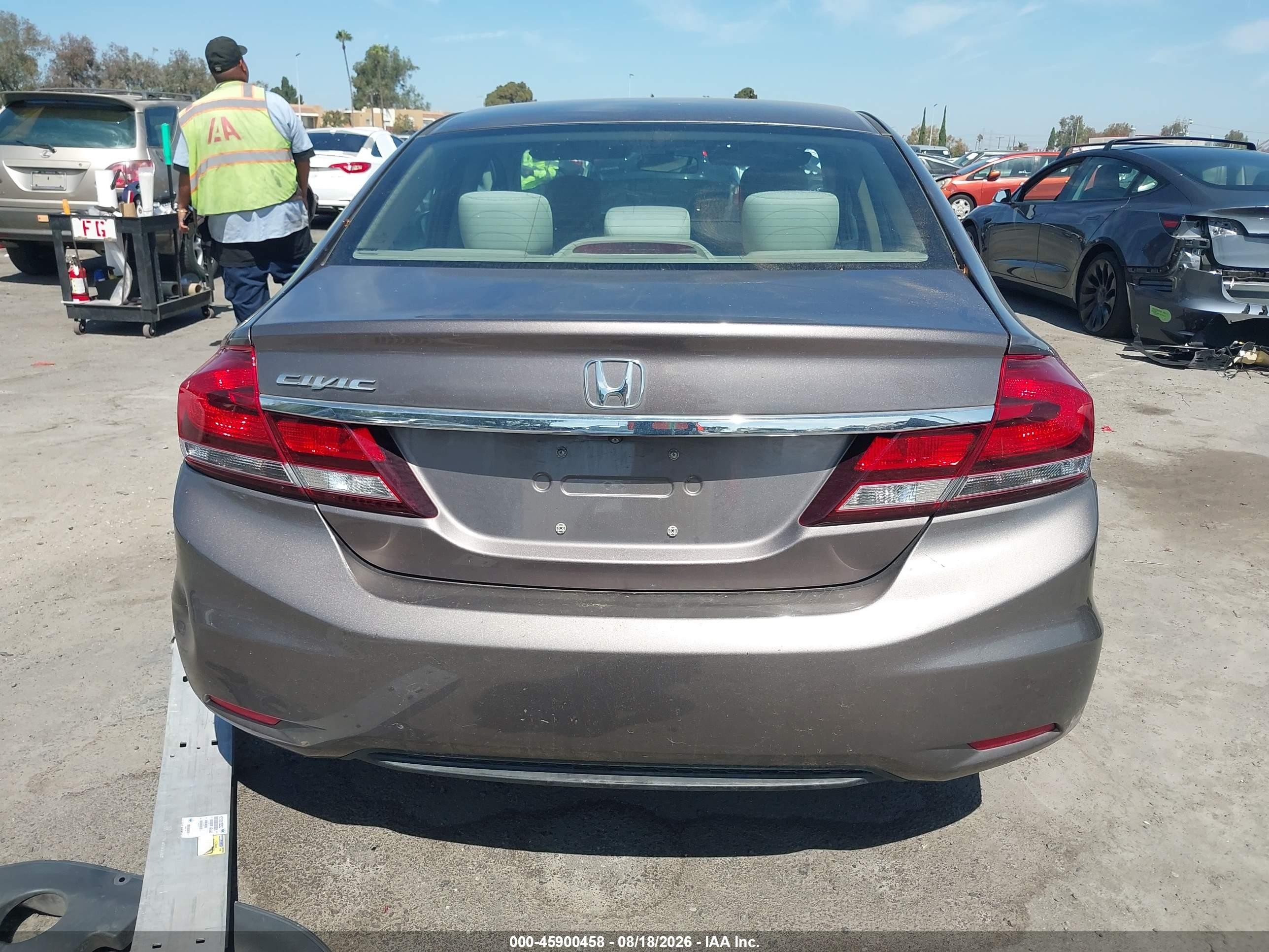 2014 Honda Civic Lx Gray vin: 19XFB2F58EE256193