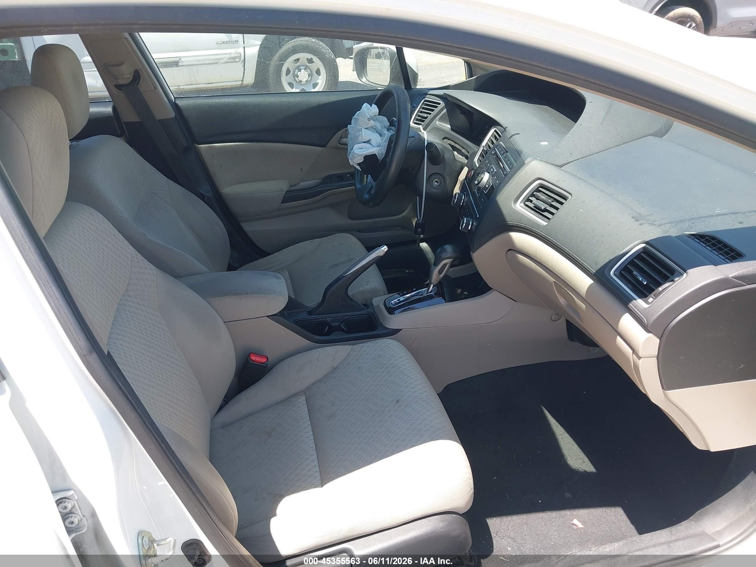 2014 Honda Civic Lx White vin: 19XFB2F58EE259949