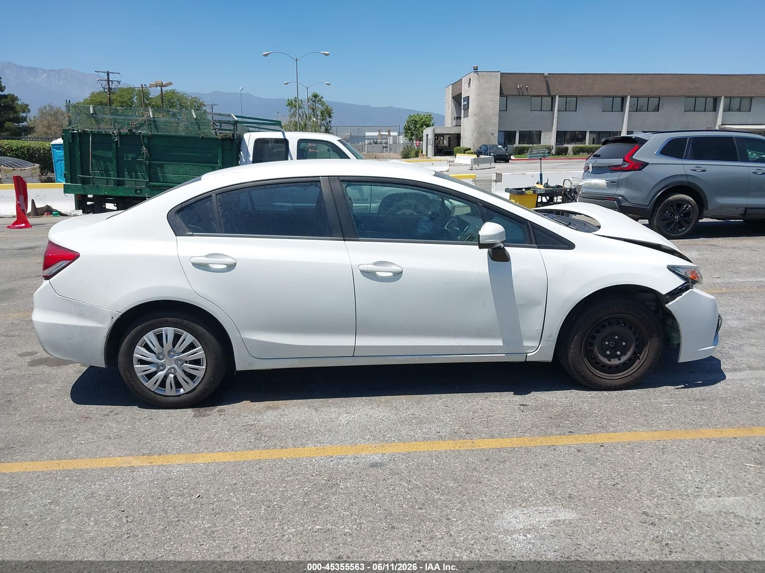 2014 Honda Civic Lx White vin: 19XFB2F58EE259949