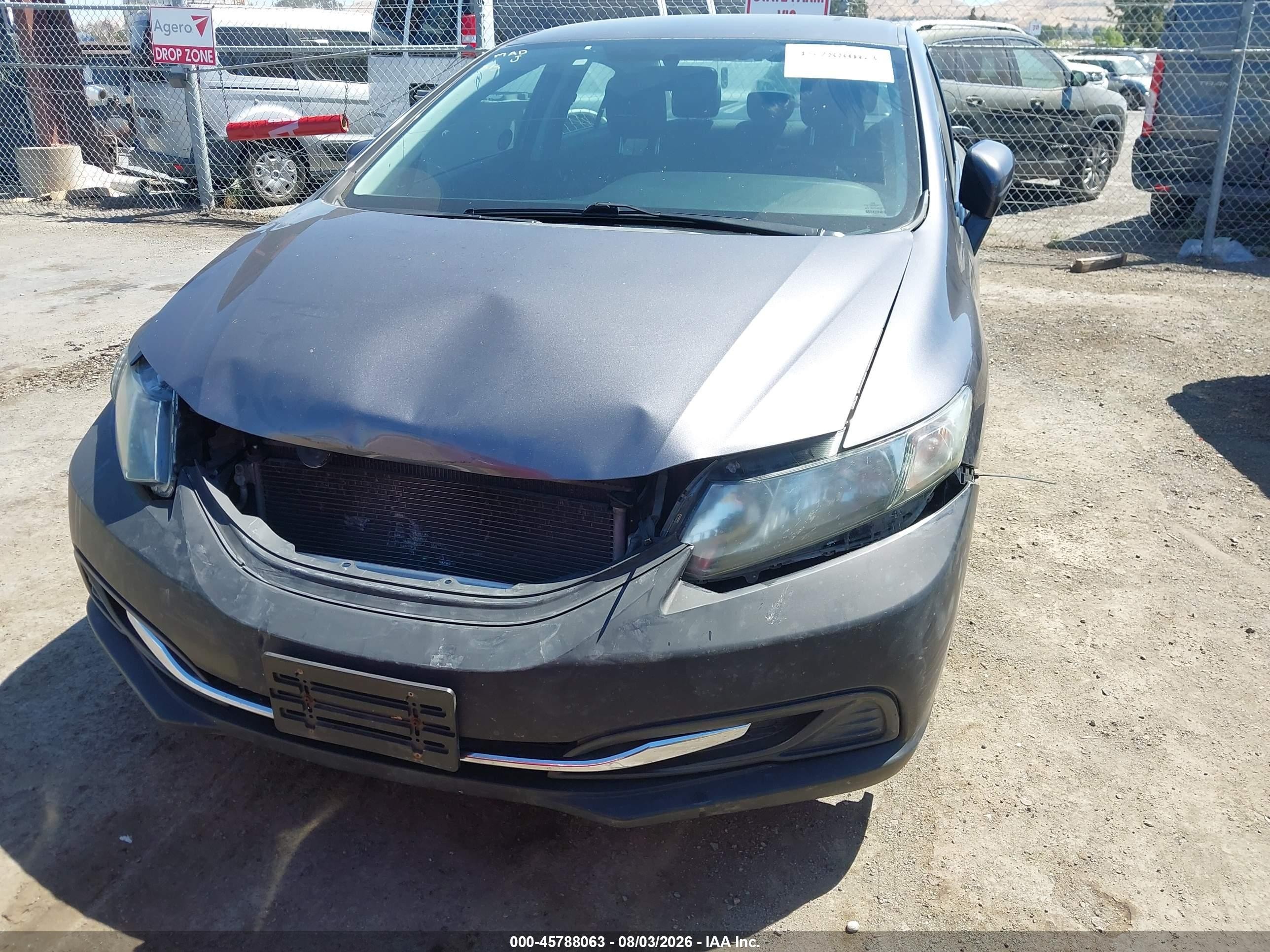 2014 Honda Civic Lx Серый vin: 19XFB2F58EE271650