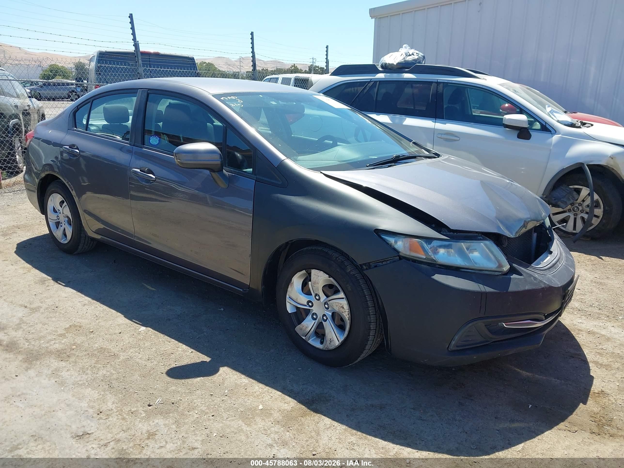 2014 Honda Civic Lx Серый vin: 19XFB2F58EE271650