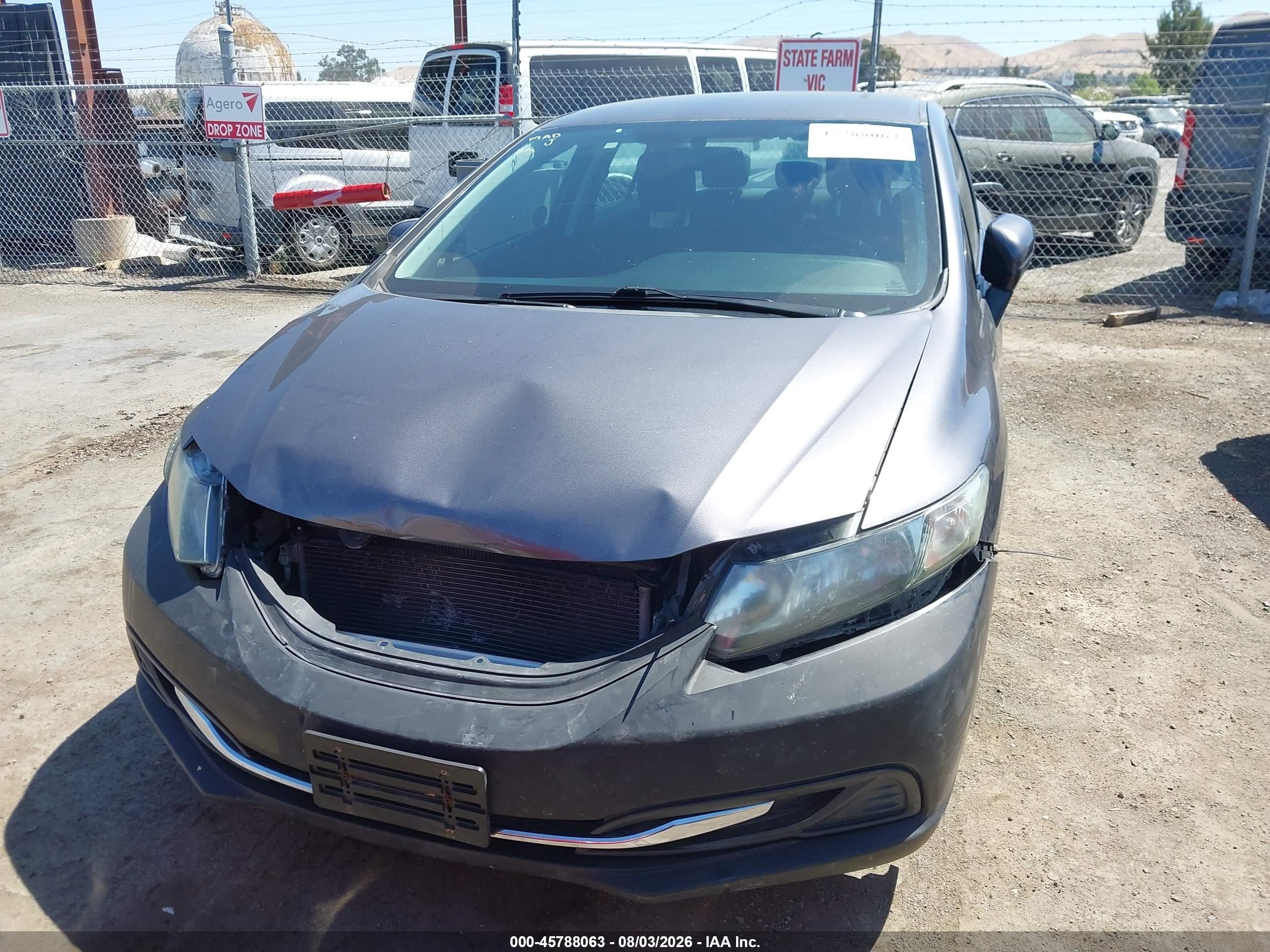 2014 Honda Civic Lx Серый vin: 19XFB2F58EE271650