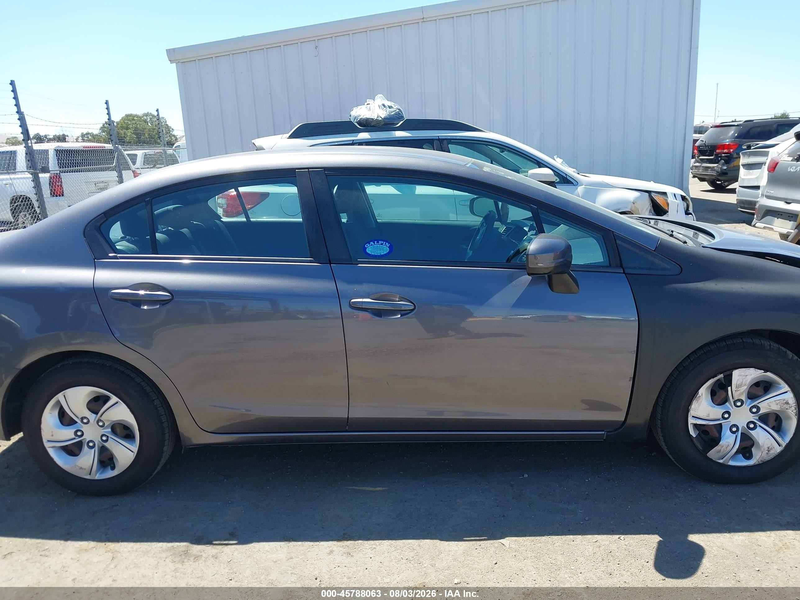 2014 Honda Civic Lx Серый vin: 19XFB2F58EE271650