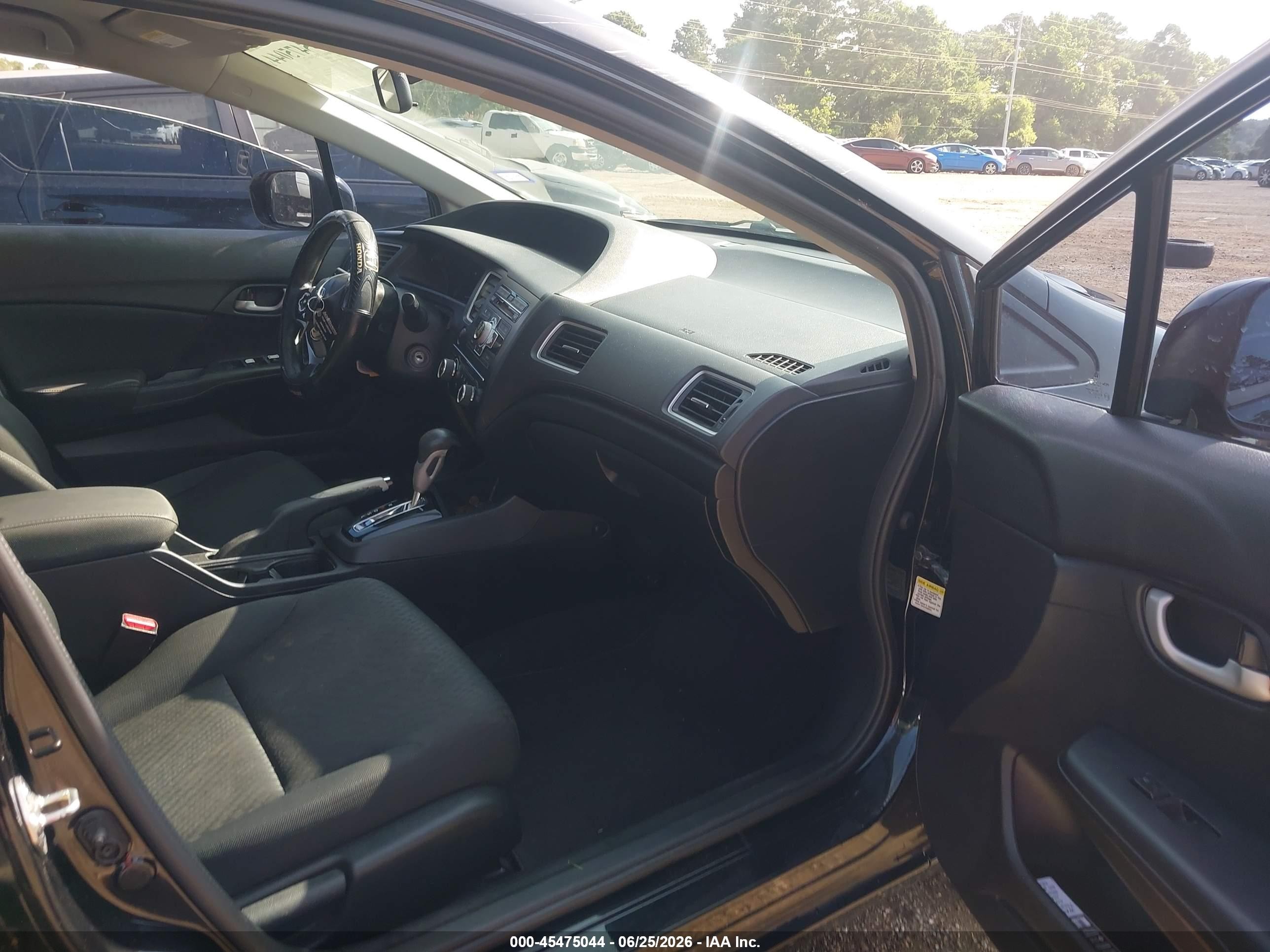 2015 Honda Civic Lx Black vin: 19XFB2F58FE006342