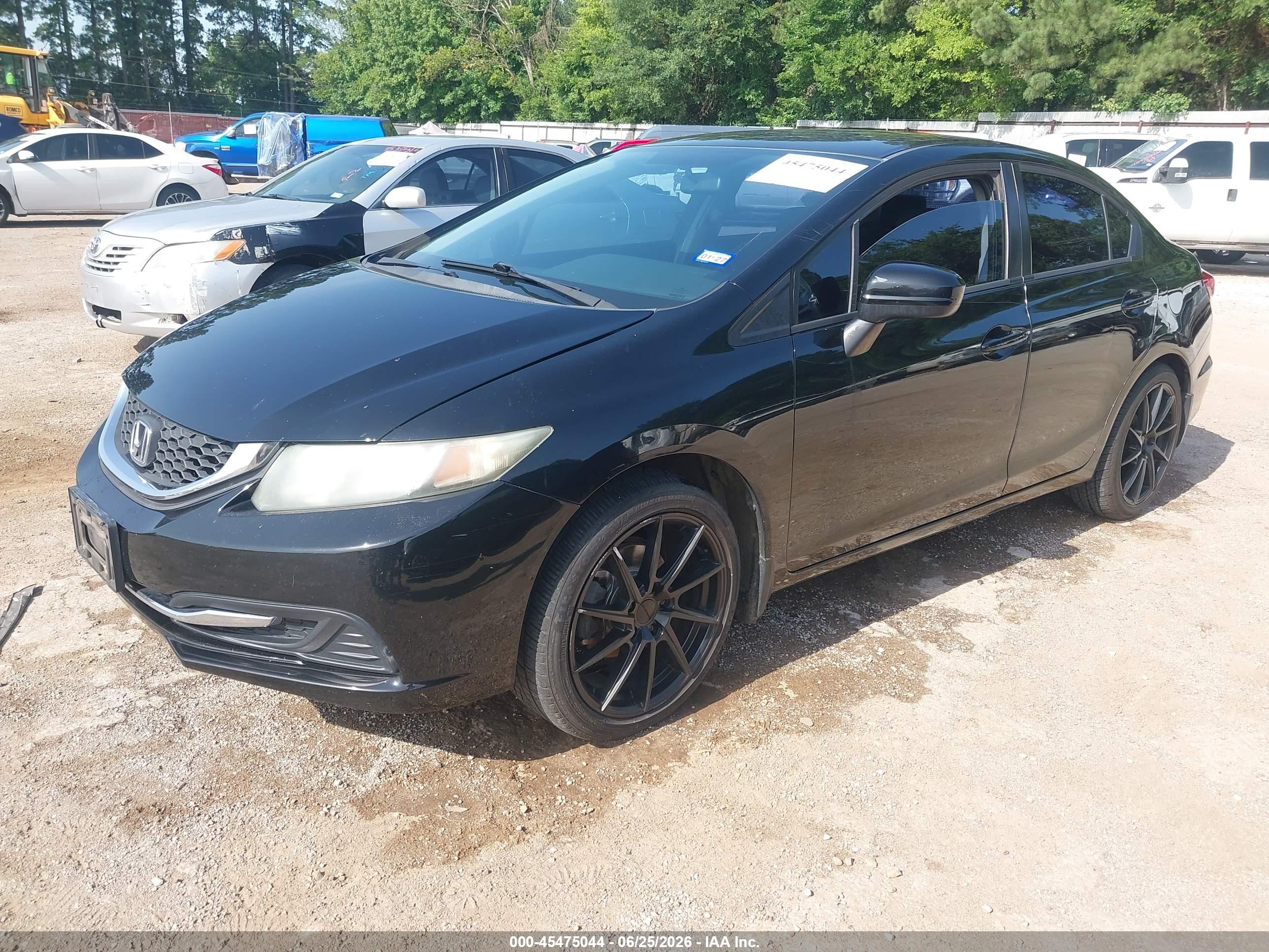 2015 Honda Civic Lx Black vin: 19XFB2F58FE006342