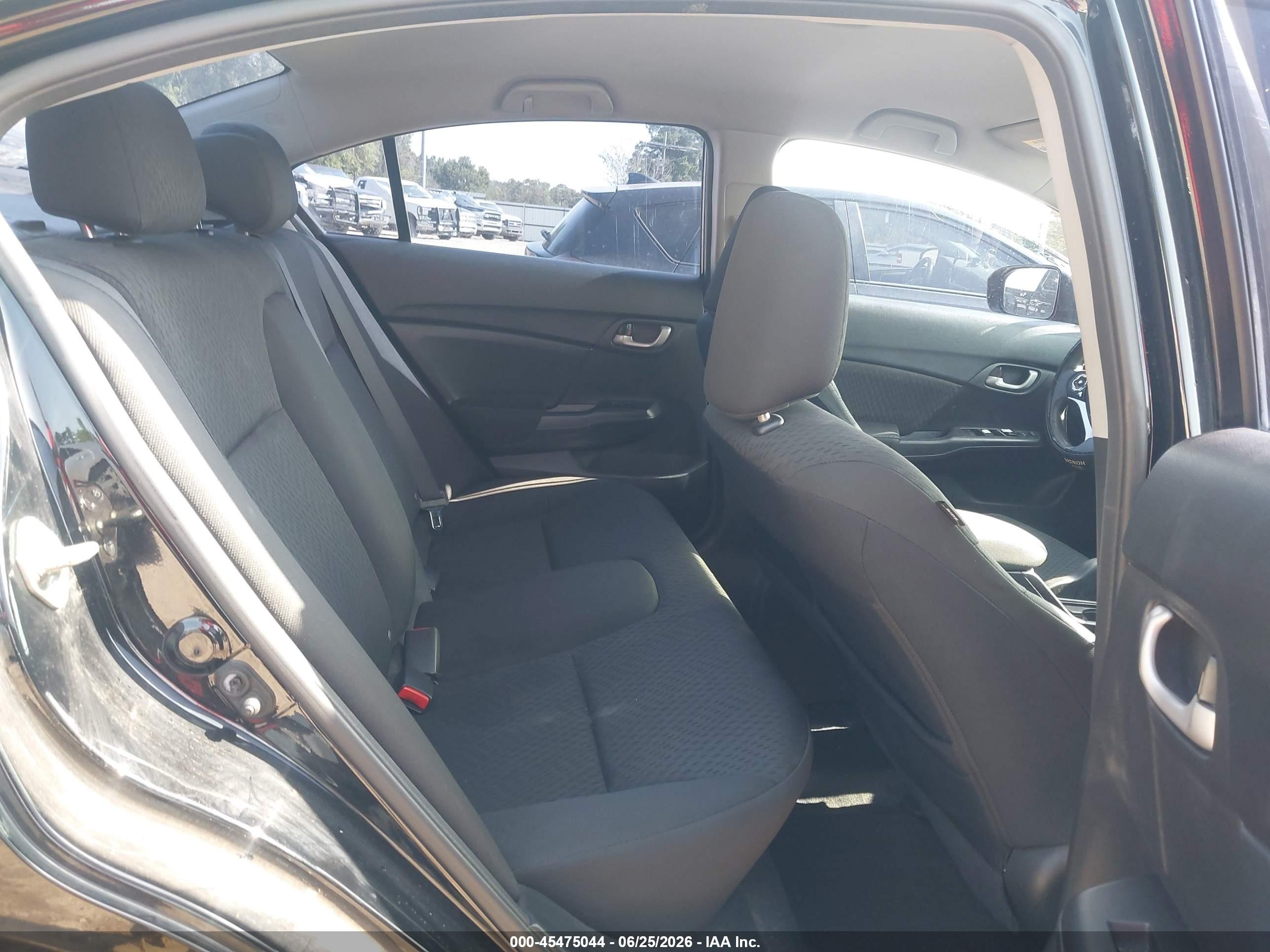 2015 Honda Civic Lx Black vin: 19XFB2F58FE006342