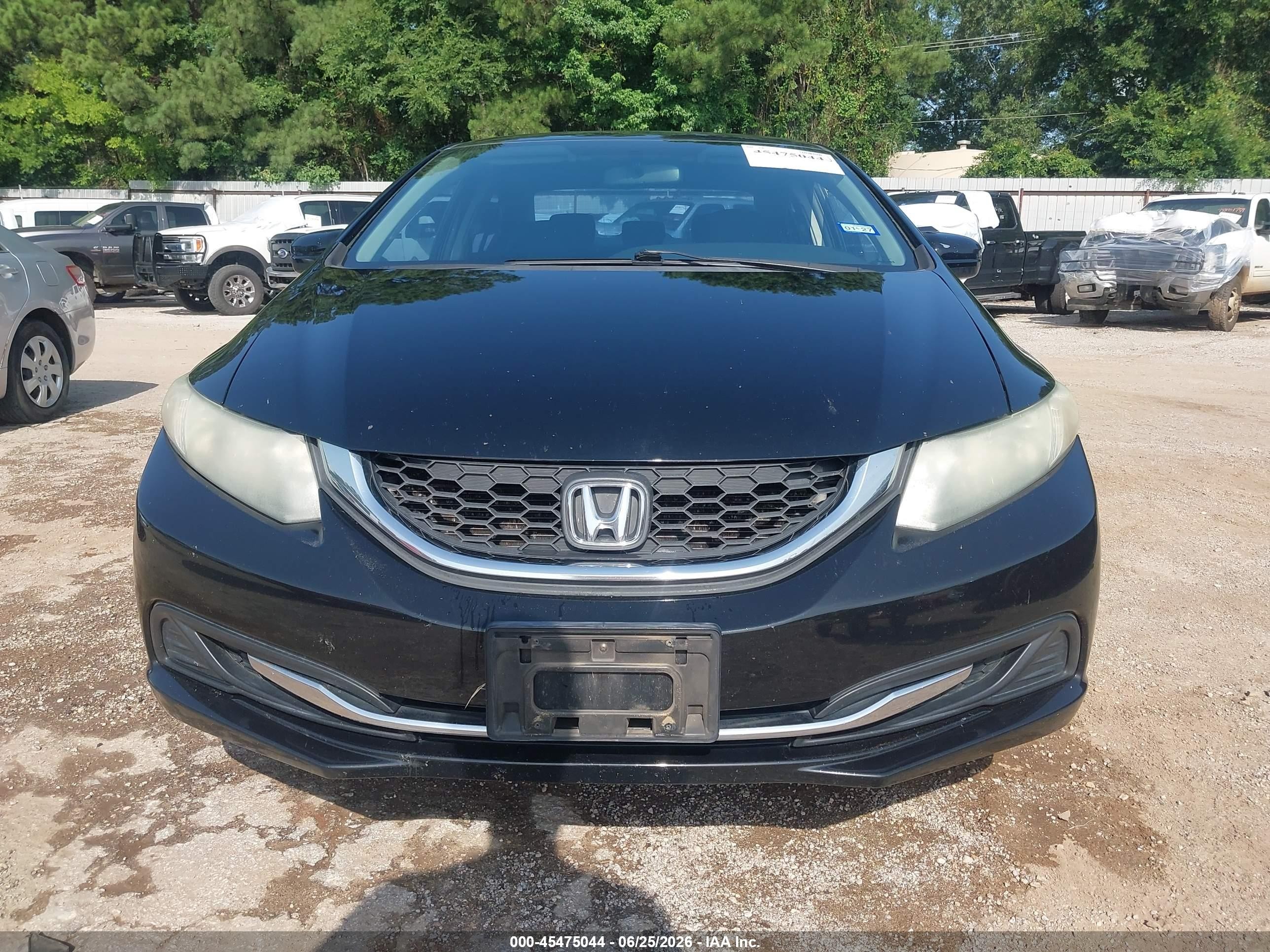 2015 Honda Civic Lx Black vin: 19XFB2F58FE006342