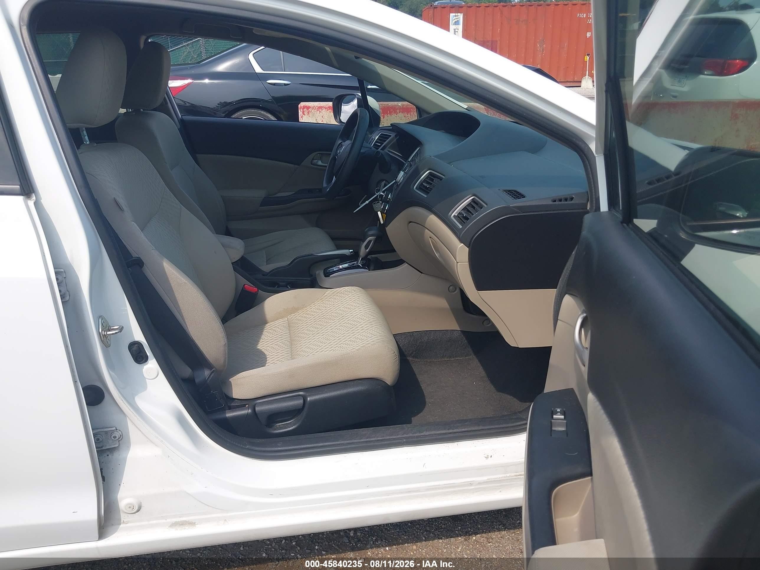 2015 Honda Civic Lx White vin: 19XFB2F58FE007944