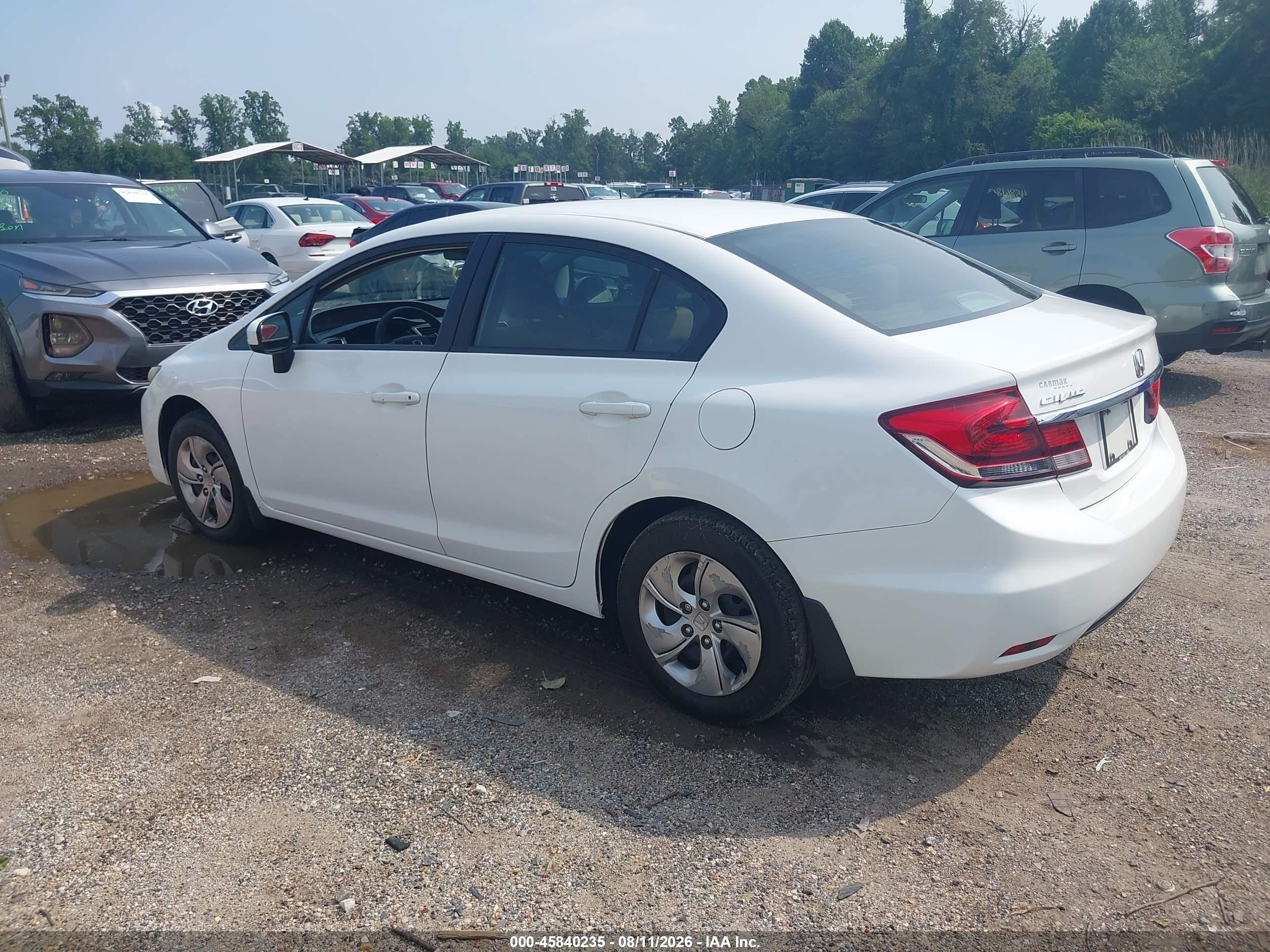2015 Honda Civic Lx White vin: 19XFB2F58FE007944