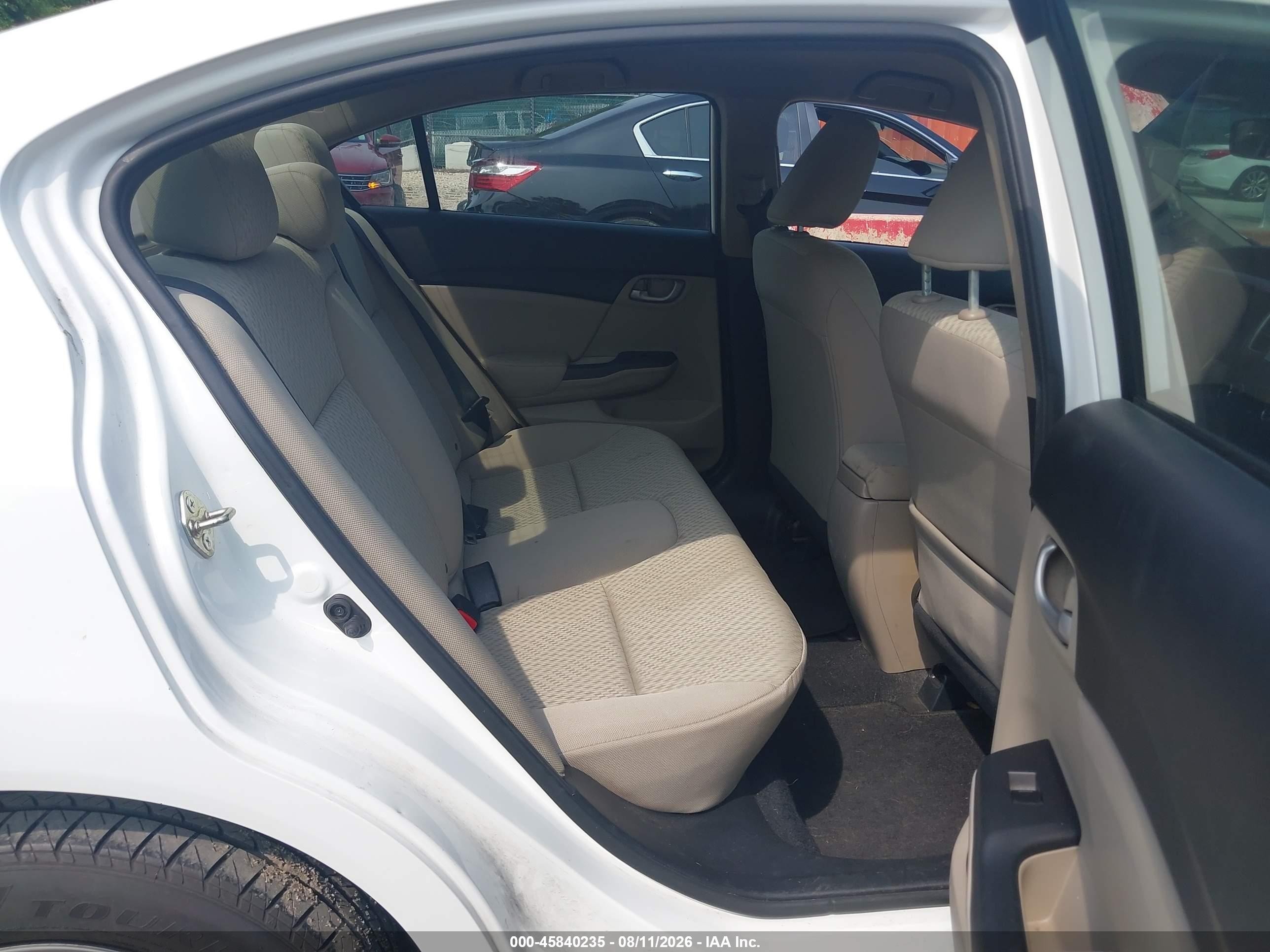 2015 Honda Civic Lx White vin: 19XFB2F58FE007944