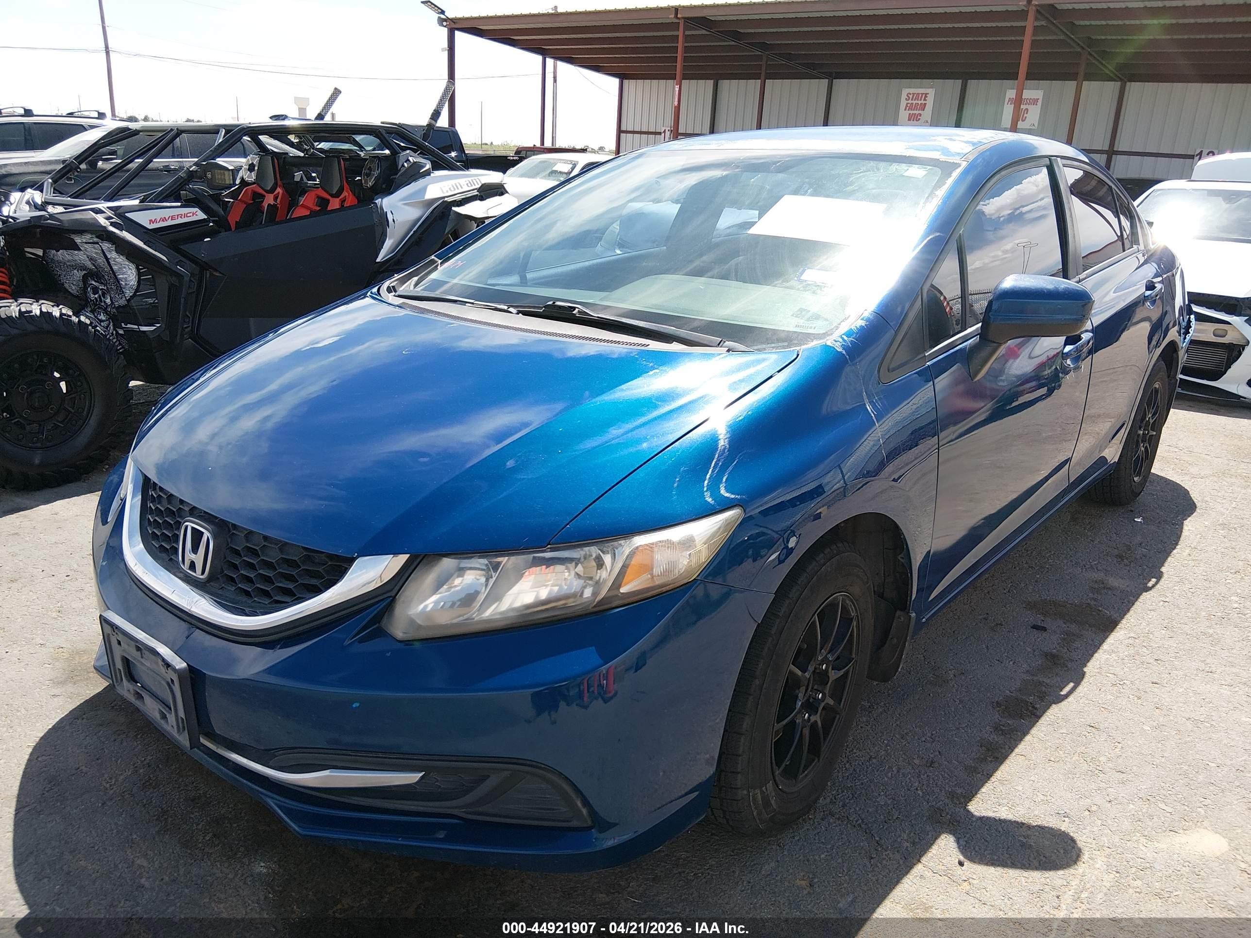 2015 Honda Civic Lx Blue vin: 19XFB2F58FE009659