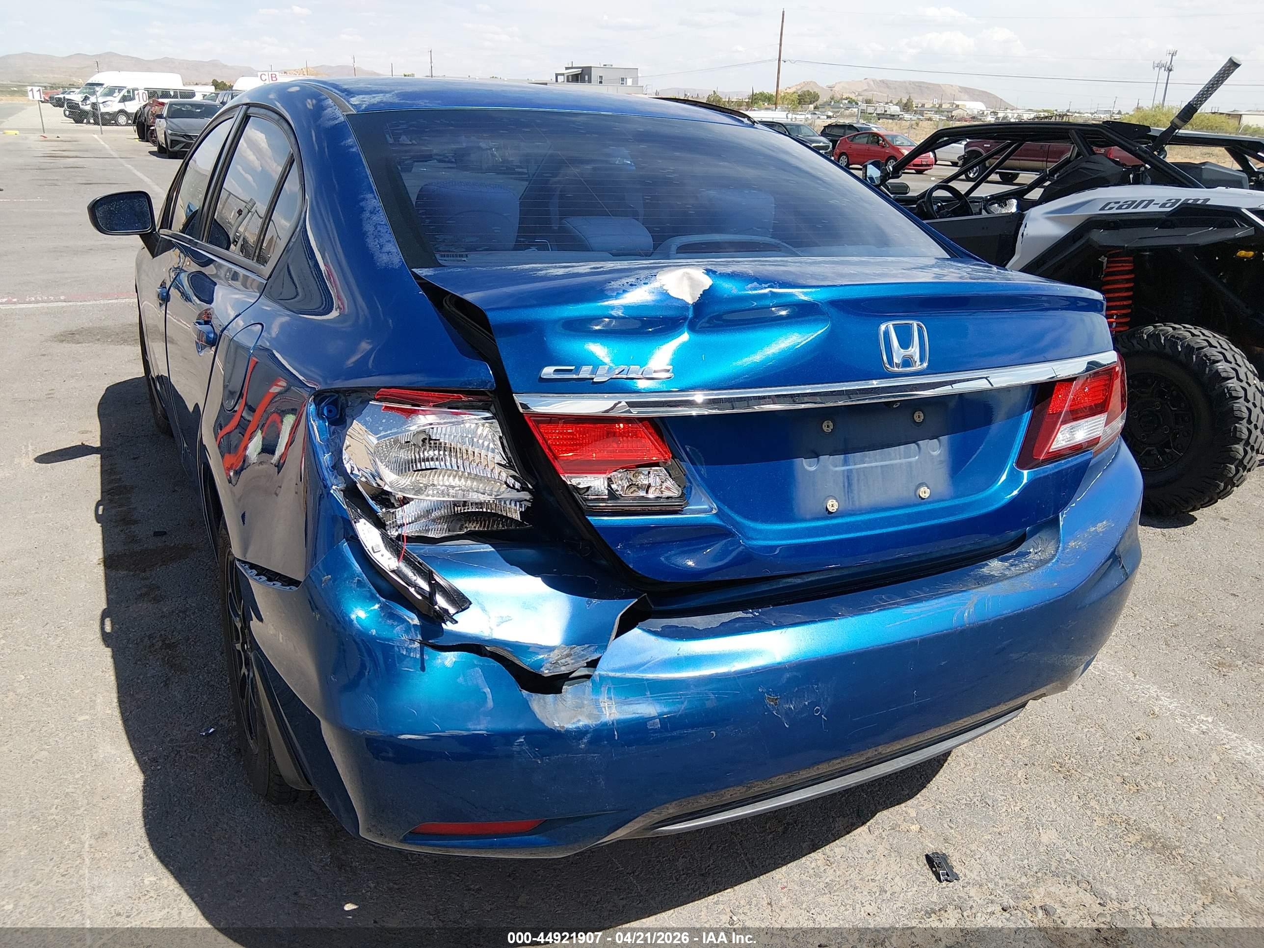2015 Honda Civic Lx Blue vin: 19XFB2F58FE009659