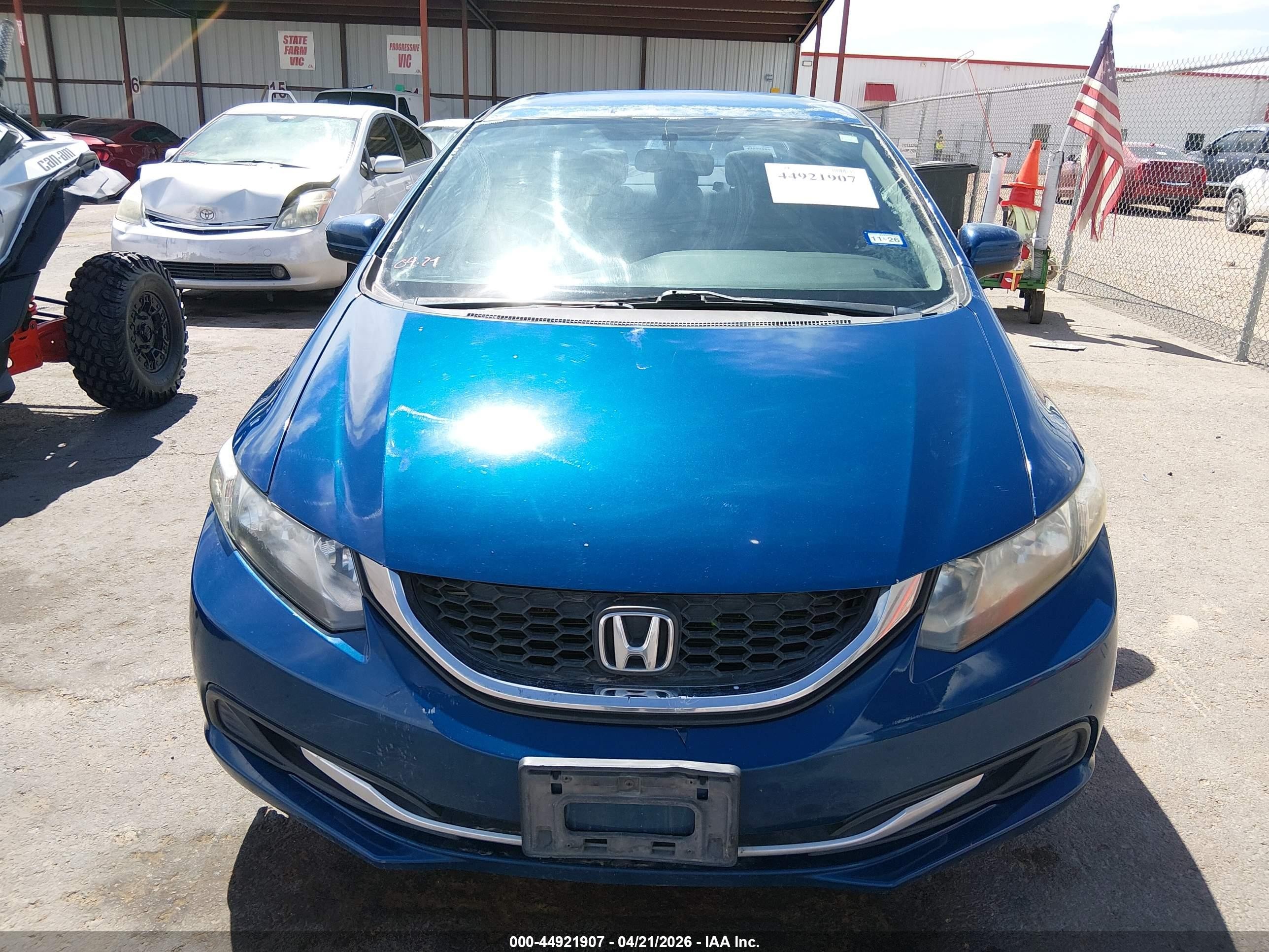 2015 Honda Civic Lx Blue vin: 19XFB2F58FE009659