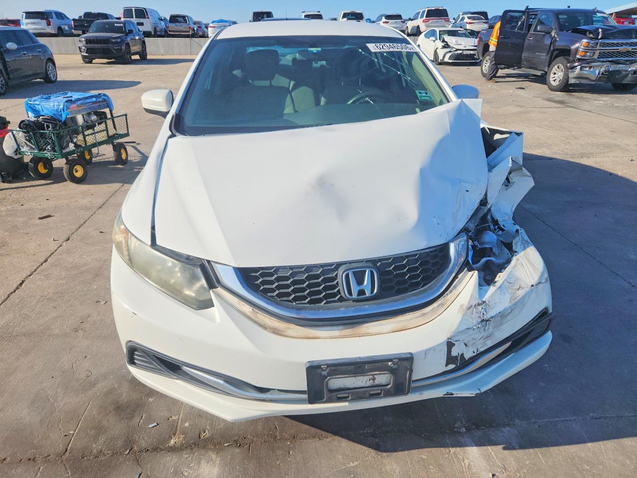 2015 Honda Civic Lx Белый vin: 19XFB2F58FE014750