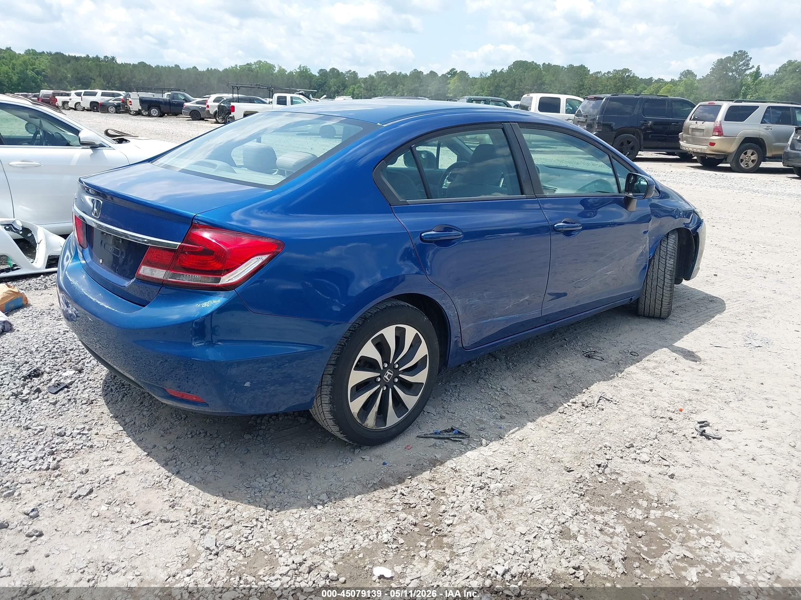 2015 Honda Civic Lx Blue vin: 19XFB2F58FE029314