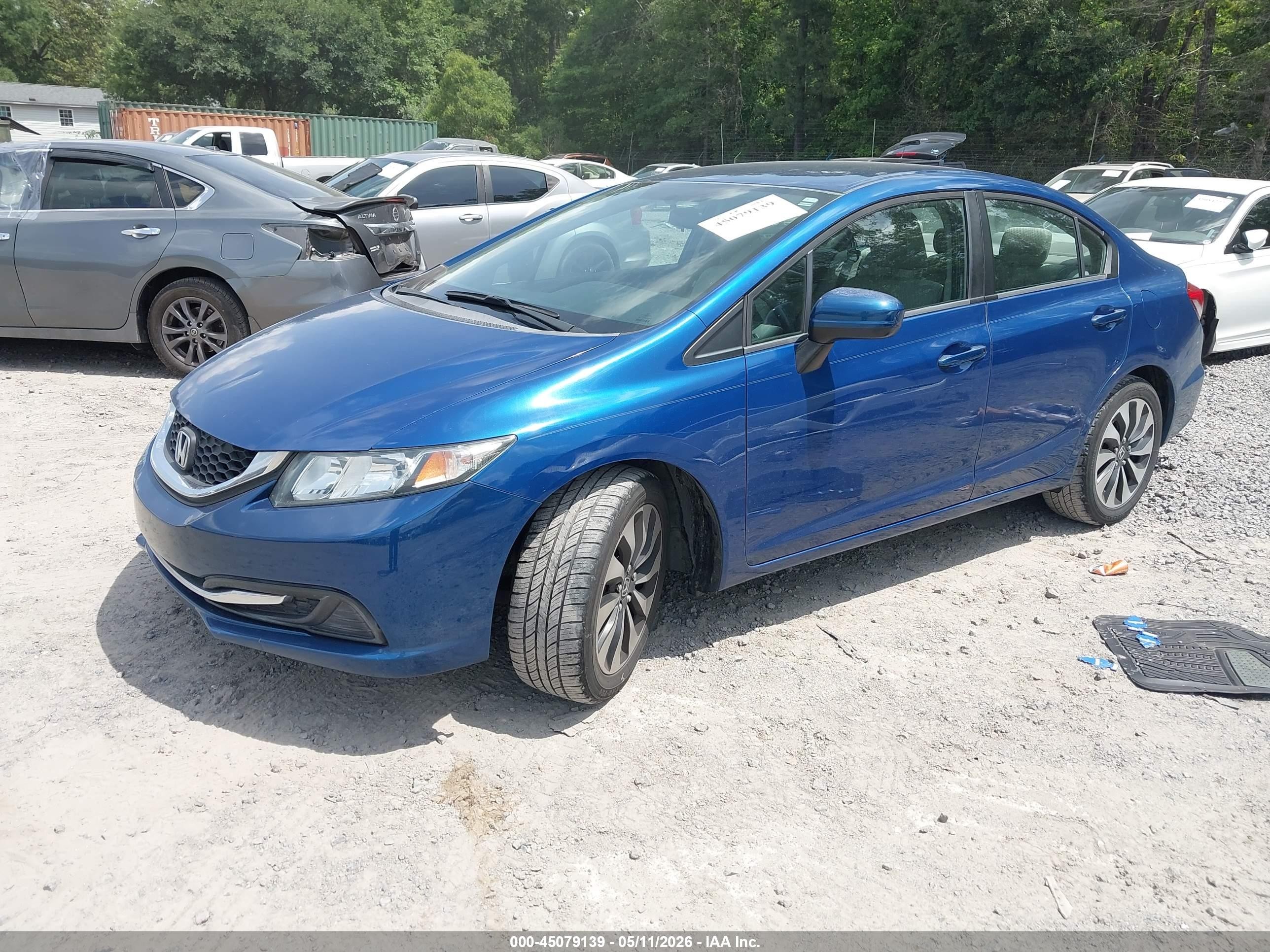 2015 Honda Civic Lx Blue vin: 19XFB2F58FE029314