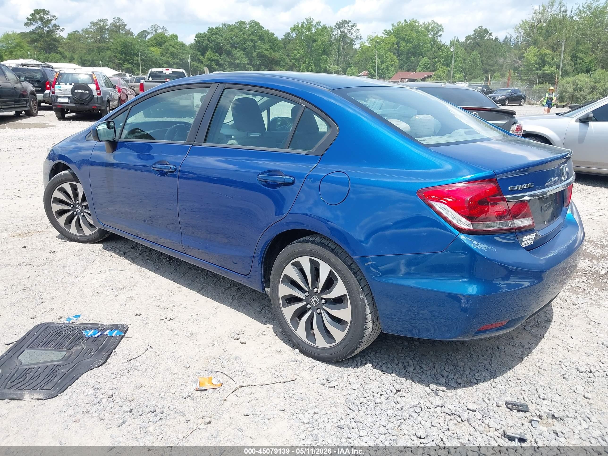 2015 Honda Civic Lx Blue vin: 19XFB2F58FE029314